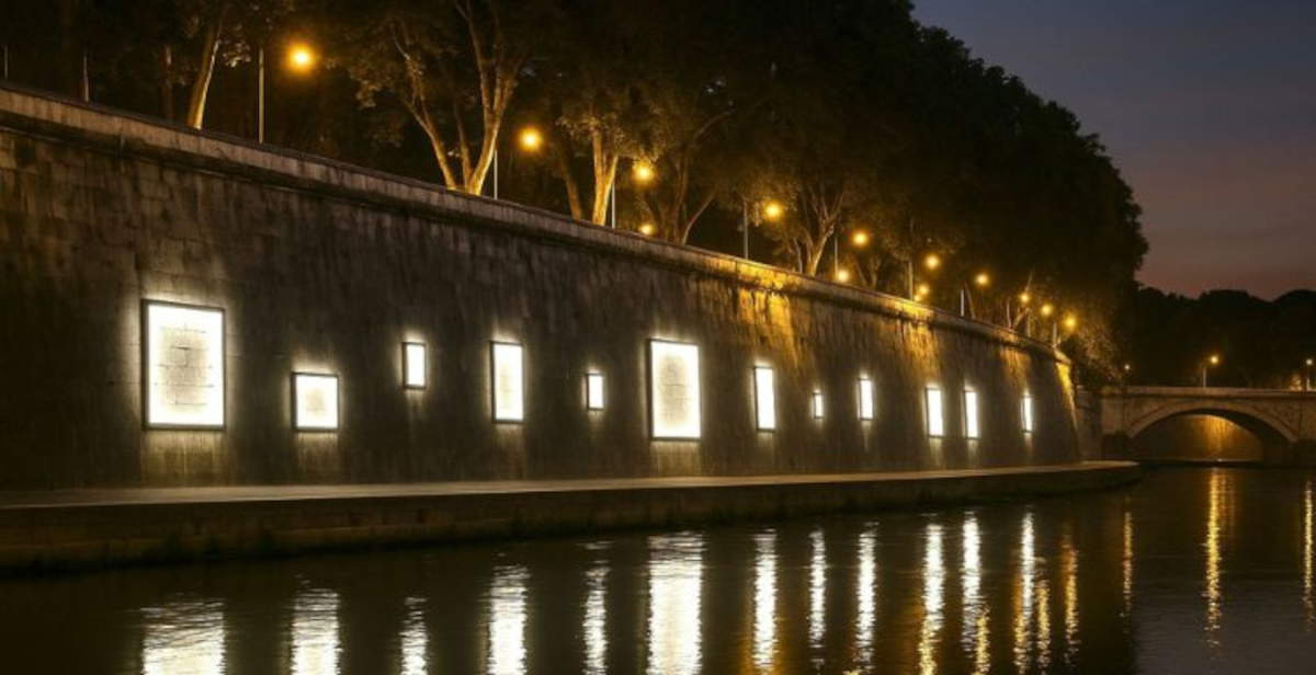 Luminis: la instalación luminosa de Mario Carlo Iusi ilumina las orillas del Tíber
