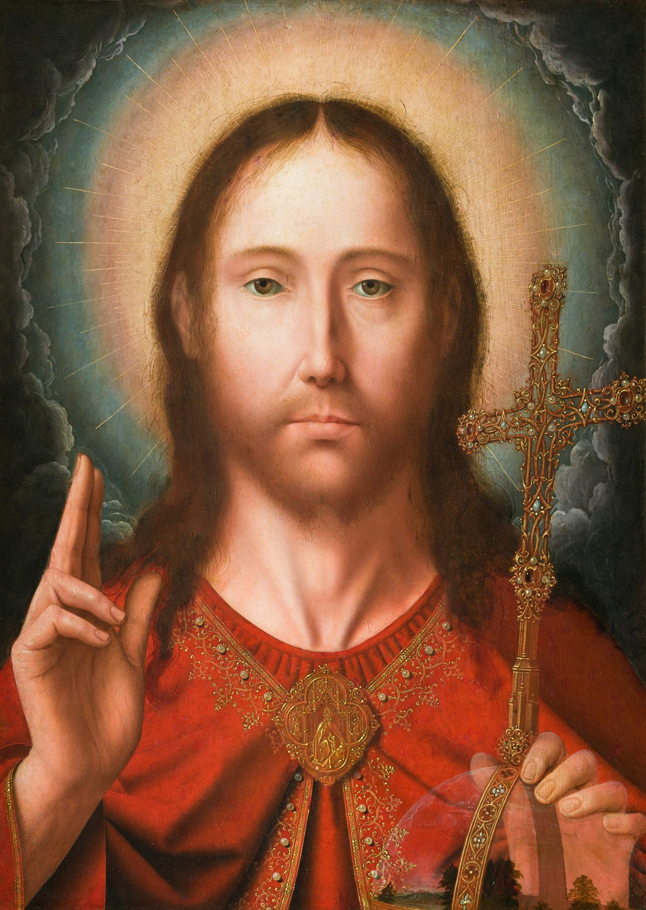 Meister der Magdalena Mansi, Christus segnet (erstes Viertel 16. Jahrhundert; Turin, Pinacoteca Albertina)