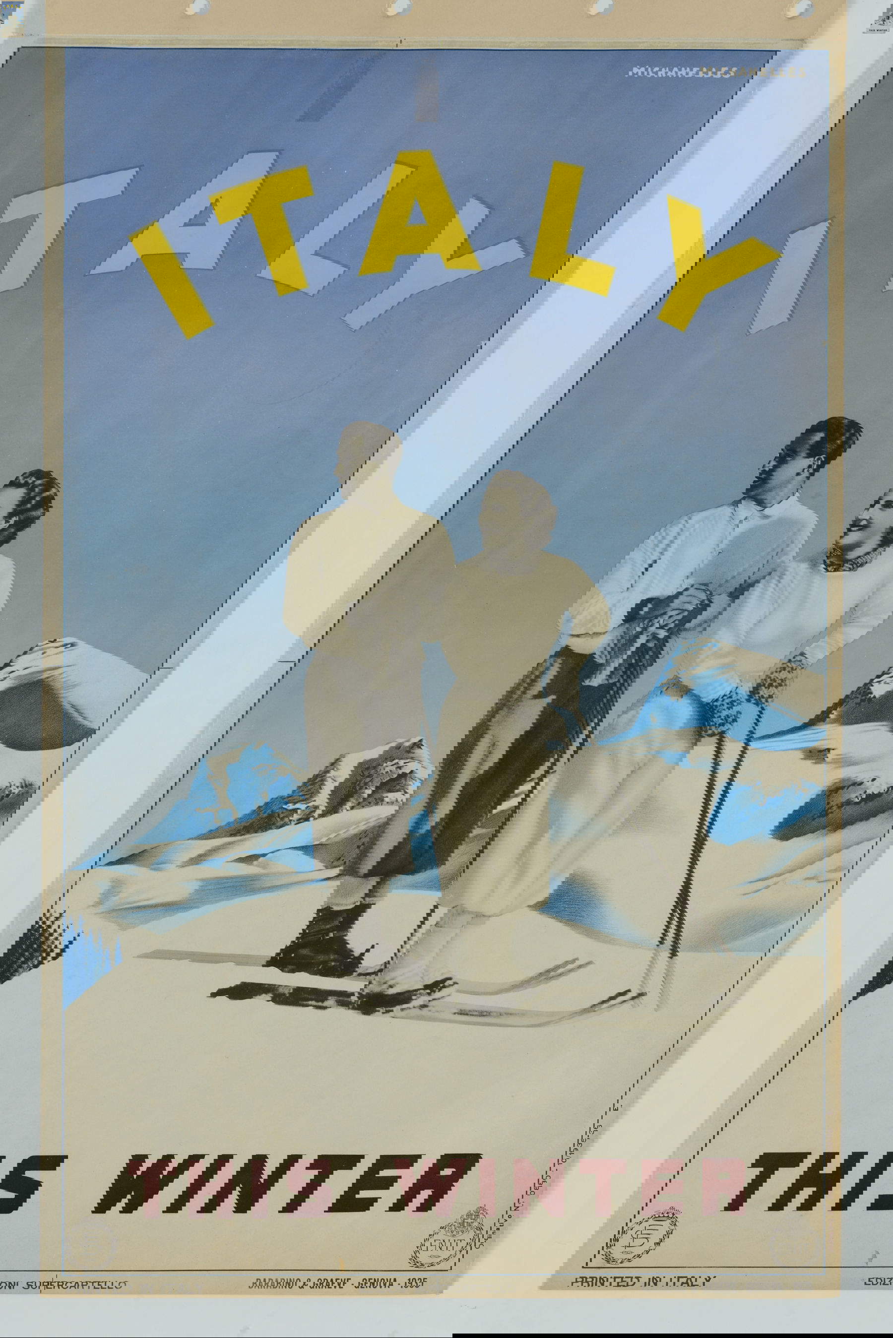 Werbeplakat, RAM, Italien in diesem Winter (1935; Turin, Museo nazionale Collezione Salce)