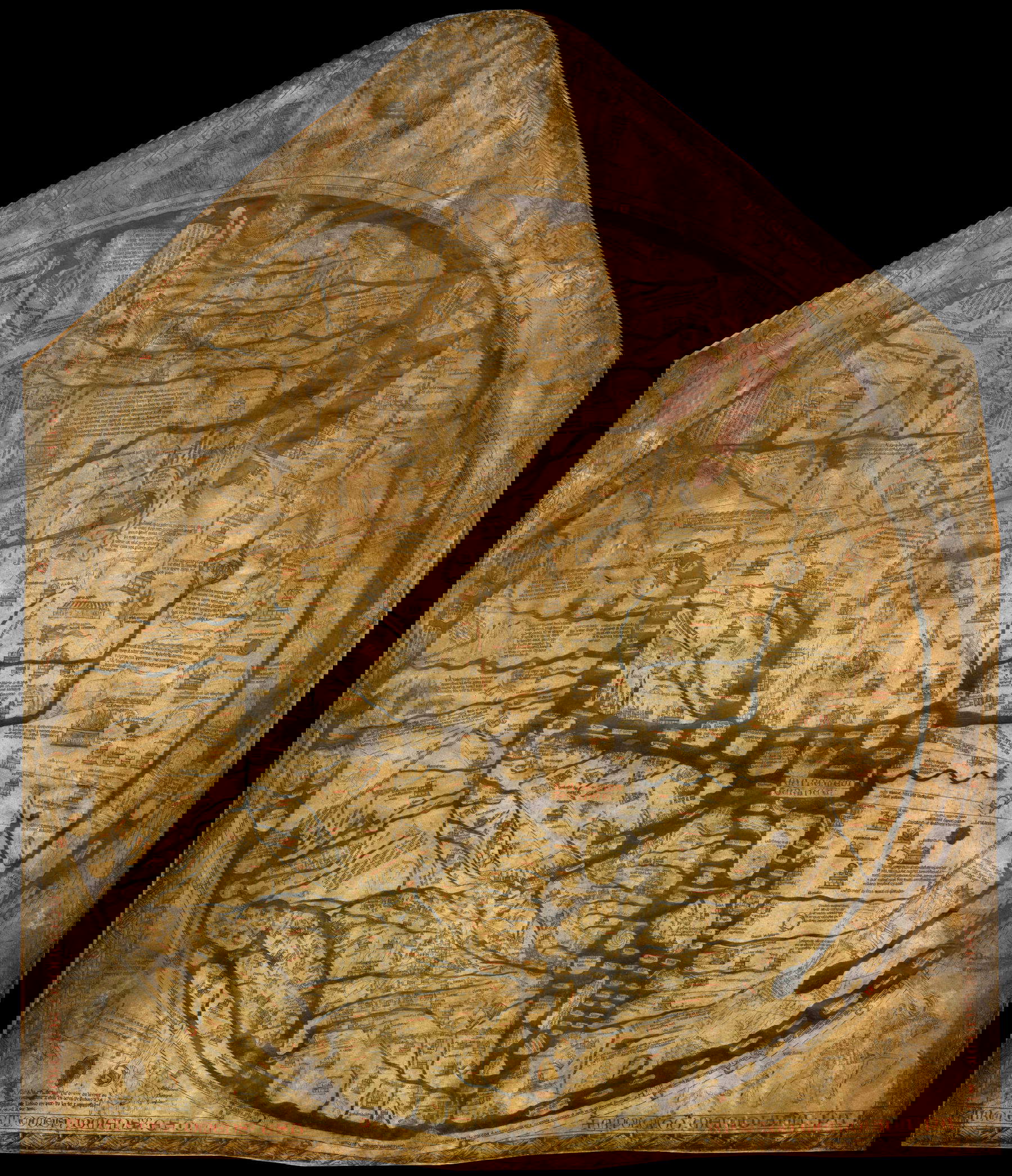 Richard of Haldingham, Map of Hereford (c. 1300; vellum sheet, 159 x 134 cm)