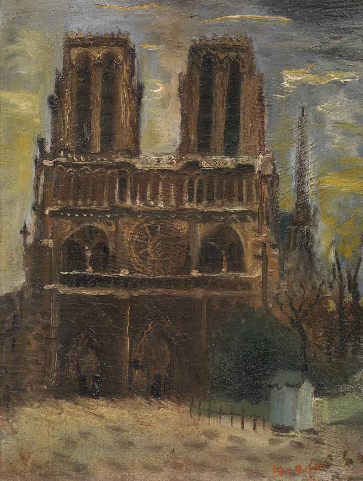 Mario Mafai, Notre Dame de Paris (1930; olio su tavola; Firenze, Fondazione Roberto Longhi) Mario Mafai, Notre Dame de Paris (1930; olio su tavola; Firenze, Fondazione Roberto Longhi)