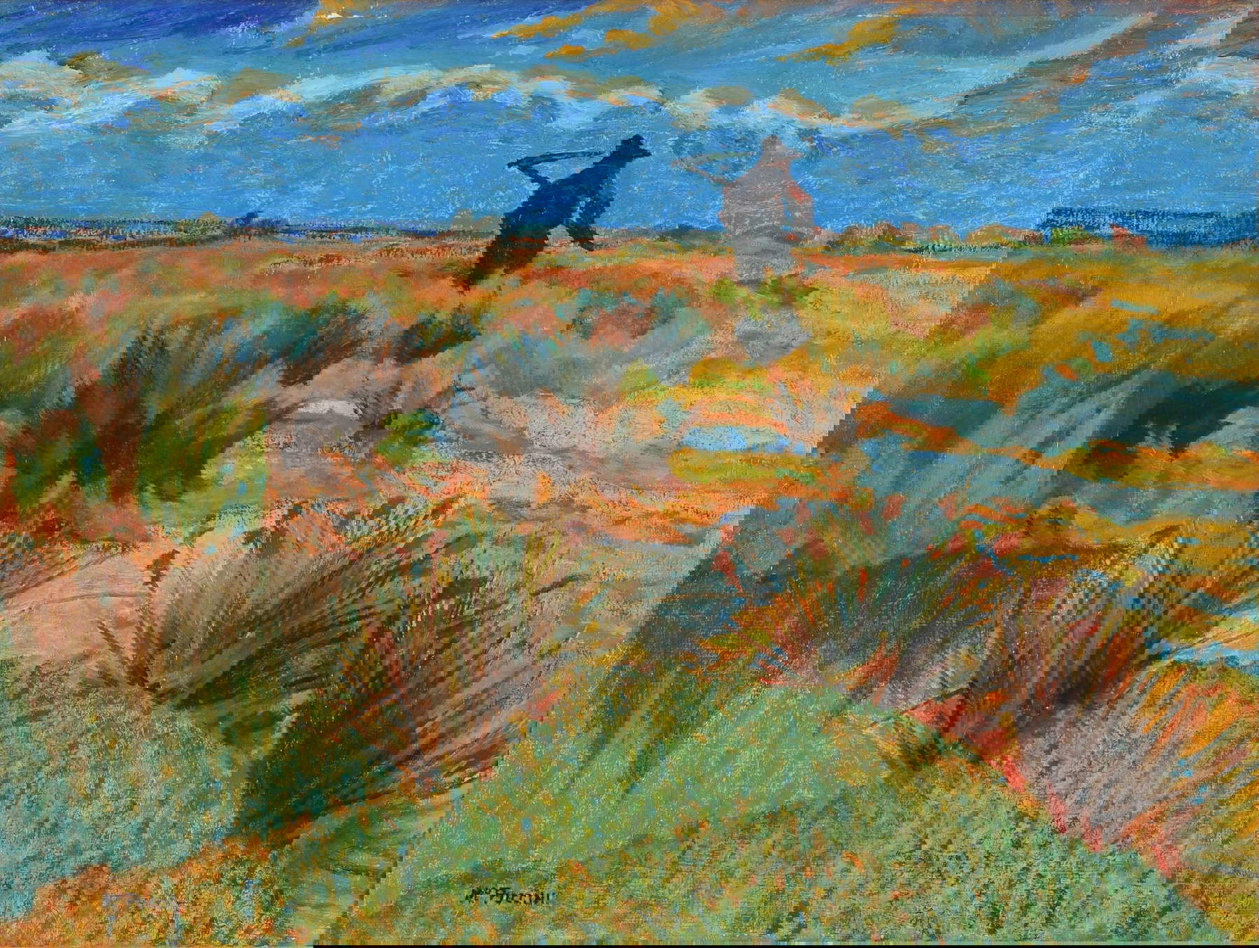 Mario Puccini, Il Fienaiolo (Öl auf Leinwand, 45 x 61 cm; Livorno, Privatsammlung) Mario Puccini, Il Fienaiolo (Öl auf Leinwand, 45 x 61 cm; Livorno, Privatsammlung)