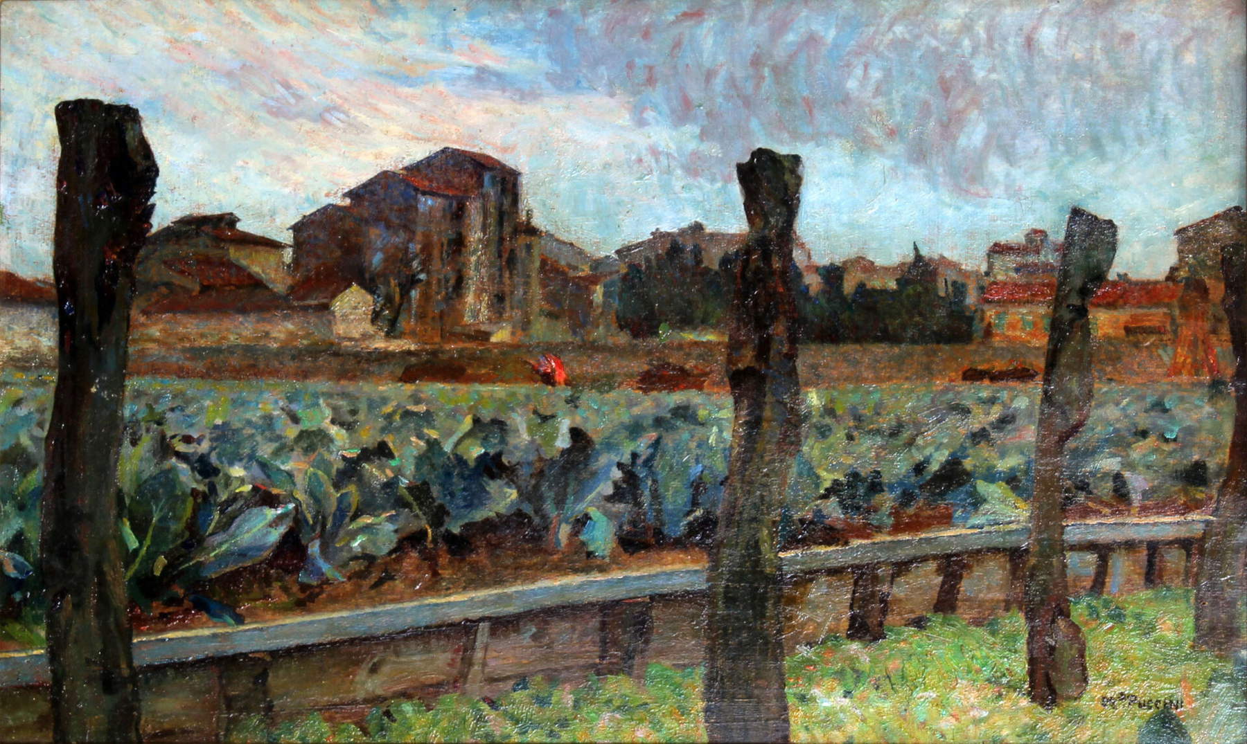 Mario Puccini, Il verziere cavoli brinati (Olio su tavola; Collezione privata)