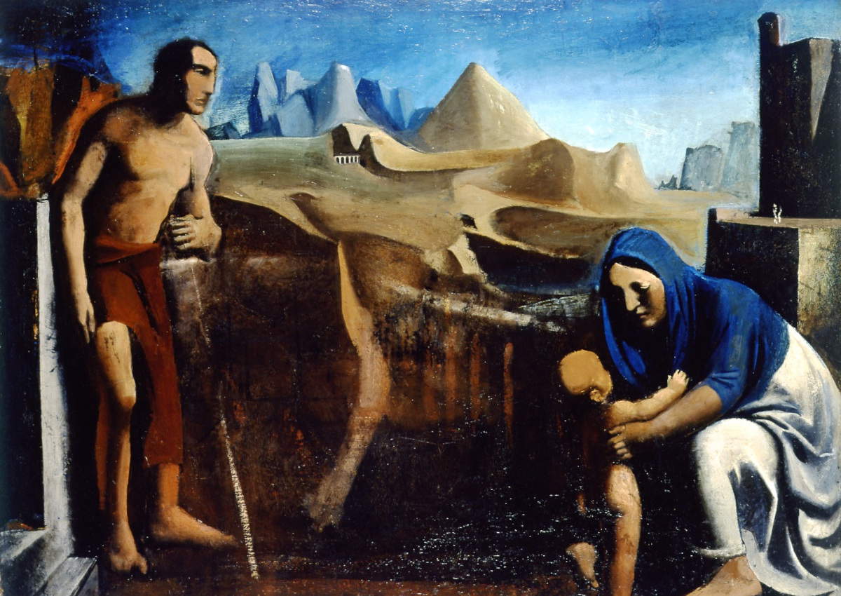 Mario Sironi, La Famiglia (The Shepherd's Family) (ca. 1927-1928; oil on canvas; Rome, Galleria d'Arte Moderna, inv. AM 850)