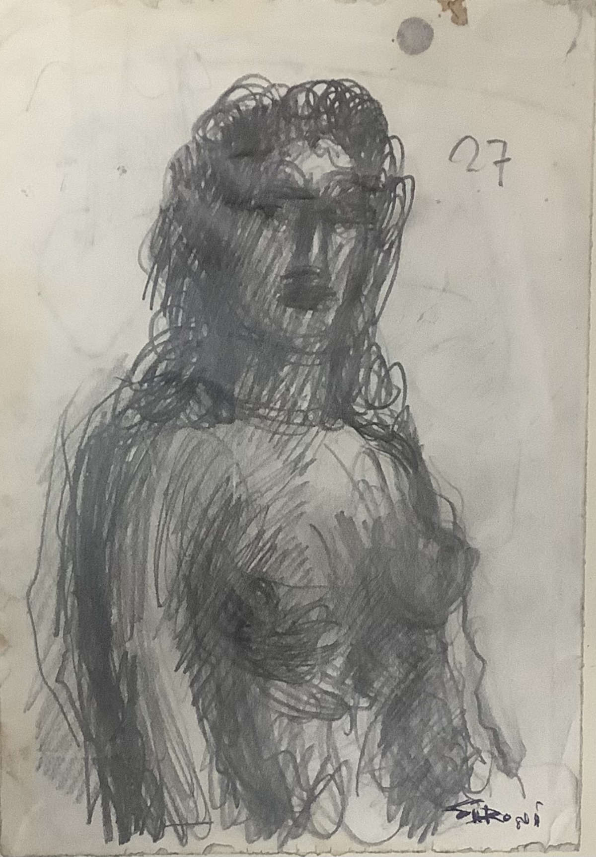 Mario Sironi, Nude of a woman (pencil on paper). Presented by Borgobooks Mario Sironi, Nude of a woman (pencil on paper). Presented by Borgobooks