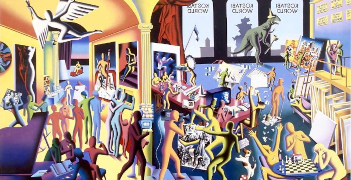 Rom feiert die Pop Art von Mark Kostabi in Vaccheria mit über 100 Werken