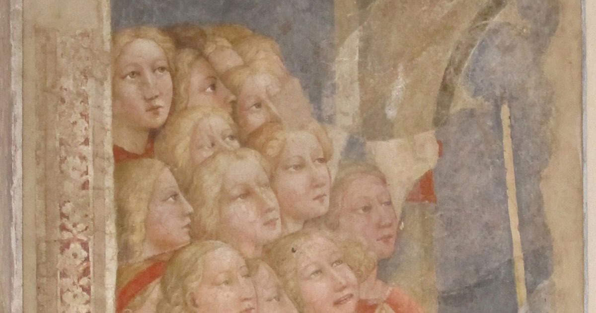 Masolino in Empoli, restored St. Ivo among the pupils in the church of Santo Stefano