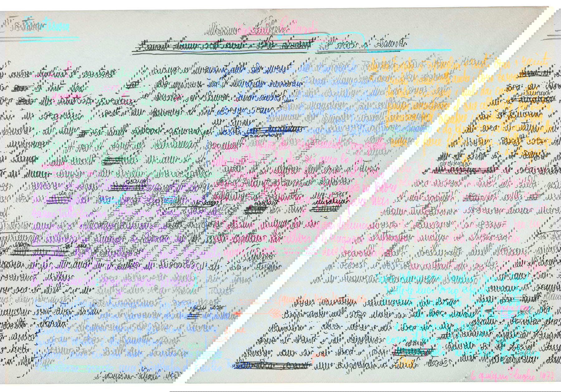 Massimo Grillandi, Il Bosco di Demetra (1977; intervenciones manuscritas sobre papel impreso, 344 x 495 mm; Florencia, Biblioteca nazionale centrale di Firenze, Fondo Pignotti) Massimo Grillandi, Il Bosco di Demetra (1977; intervenciones manuscritas sobre papel impreso, 344 x 495 mm; Florencia, Biblioteca nazionale centrale di Firenze, Fondo Pignotti)