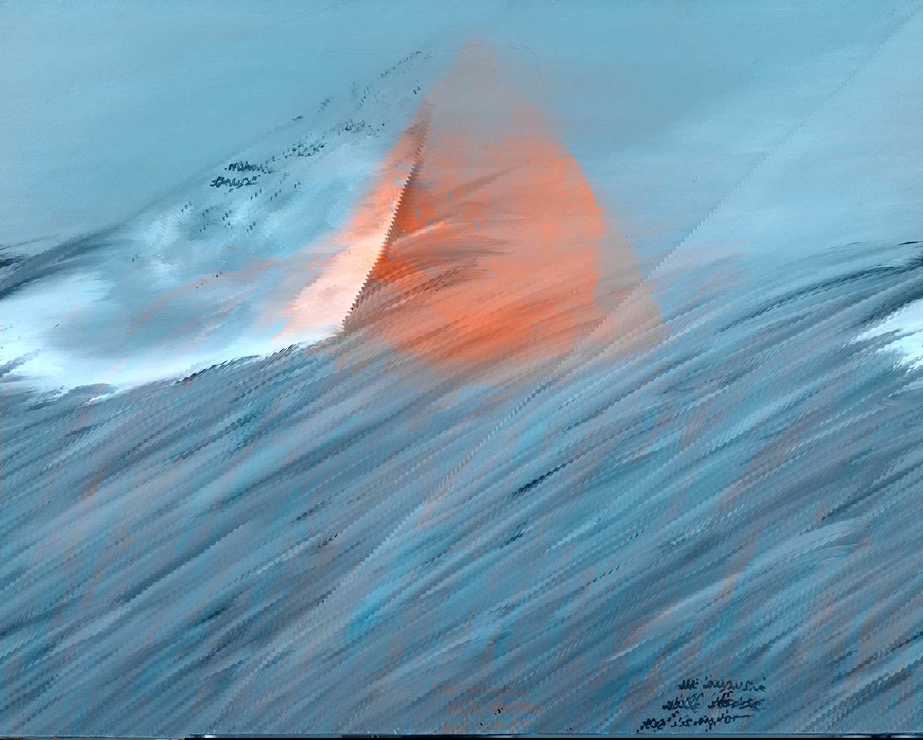 Mattia Moreni, Une pastèque dans le champ (1965 ; 130x162 cm ; Collection privée)