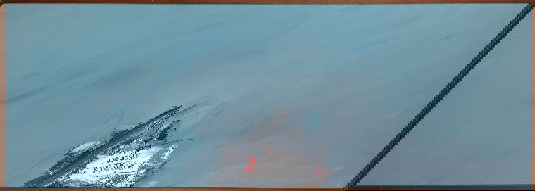 Mattia Moreni, Panneau de chasse interdite (1964 ; 75x110 cm ; Collection privée)