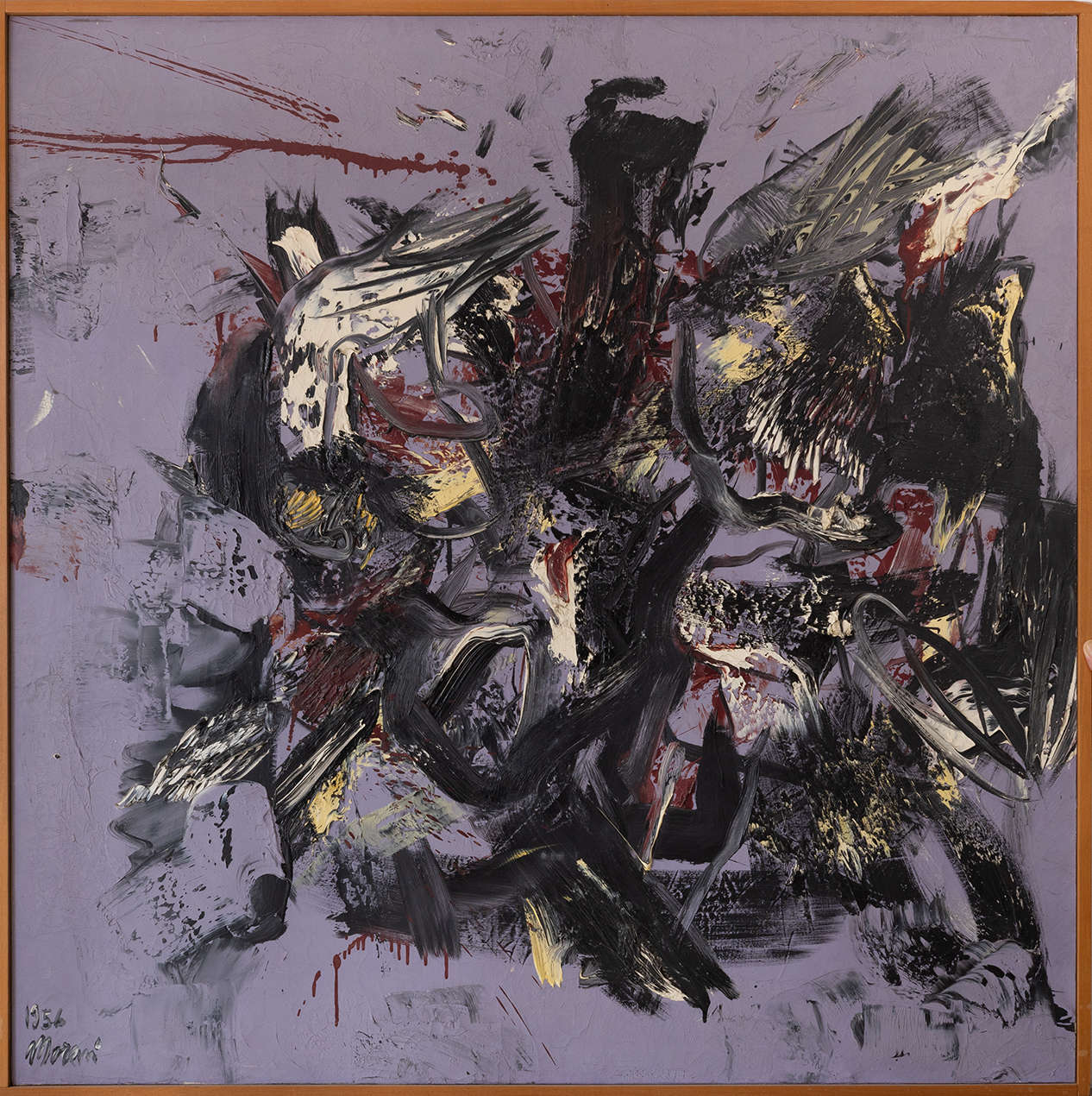 Mattia Moreni, Dans la mort de De Pisis (1956 ; 120x120 cm ; Collection privée)