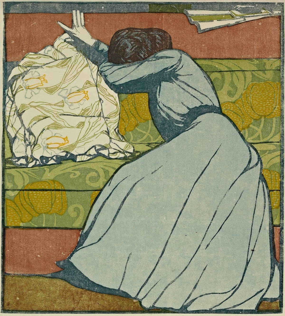 Max Kurzweil, Il cuscino (1903; xilografia a colori; Roma, Collezione AB)