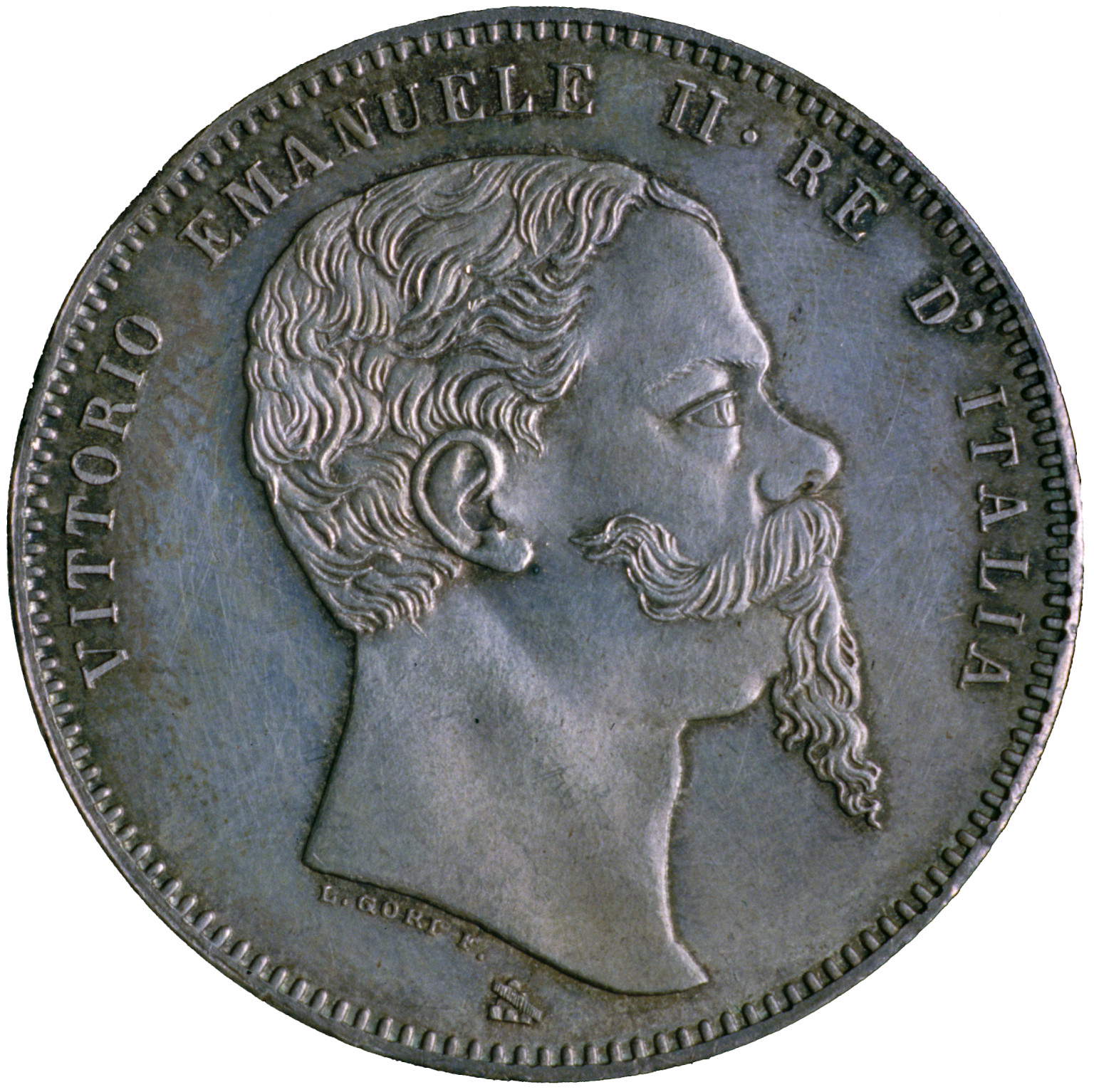 5 Lires de Victor Emmanuel II, 1861 / Avers