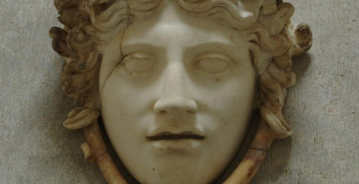 Gianni Versace at the Archaeological Museum of Reggio Calabria with 