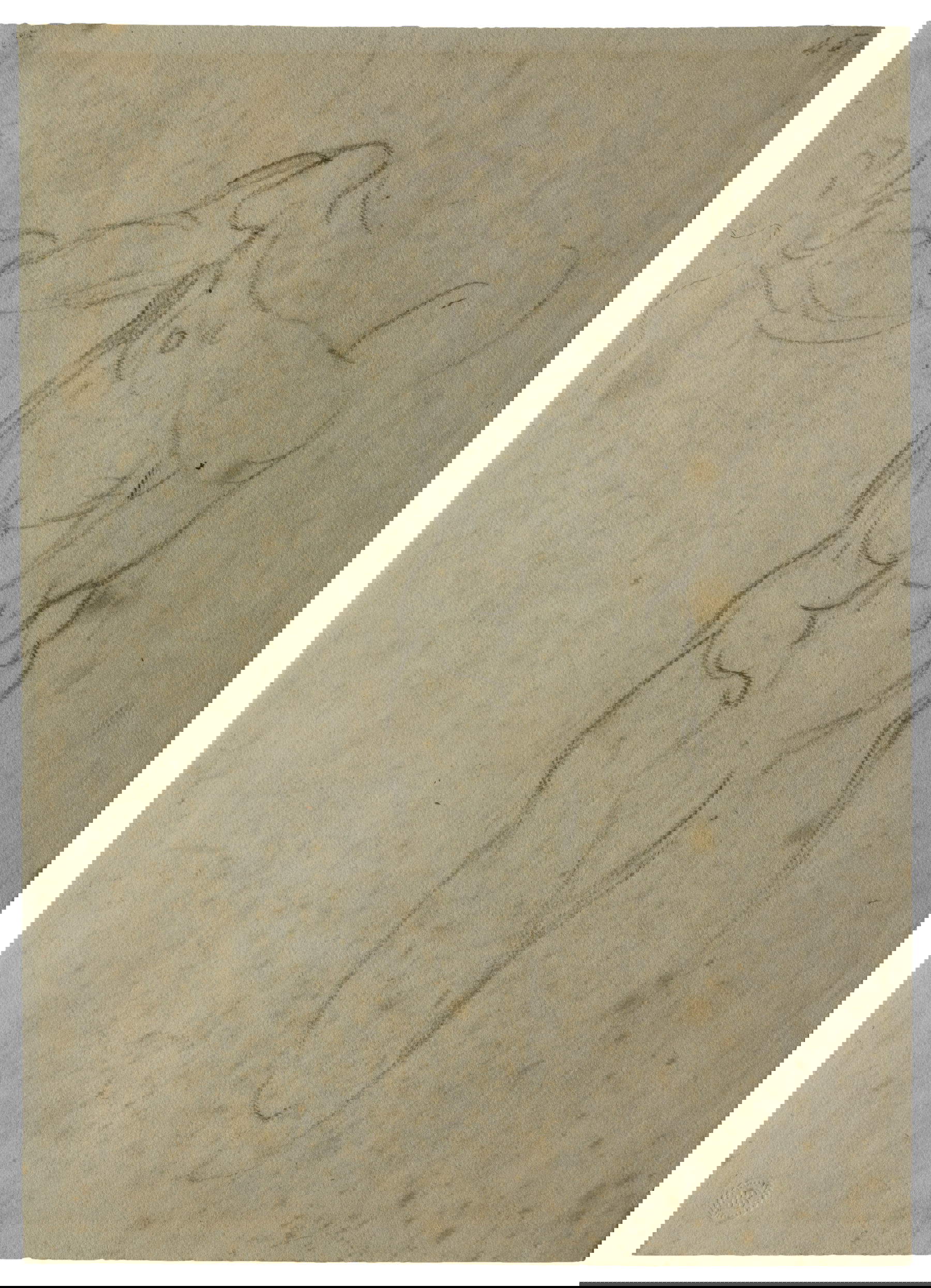 Michelangelo, Studio per la figura di Adamo (Firenze, Casa Buonarroti)