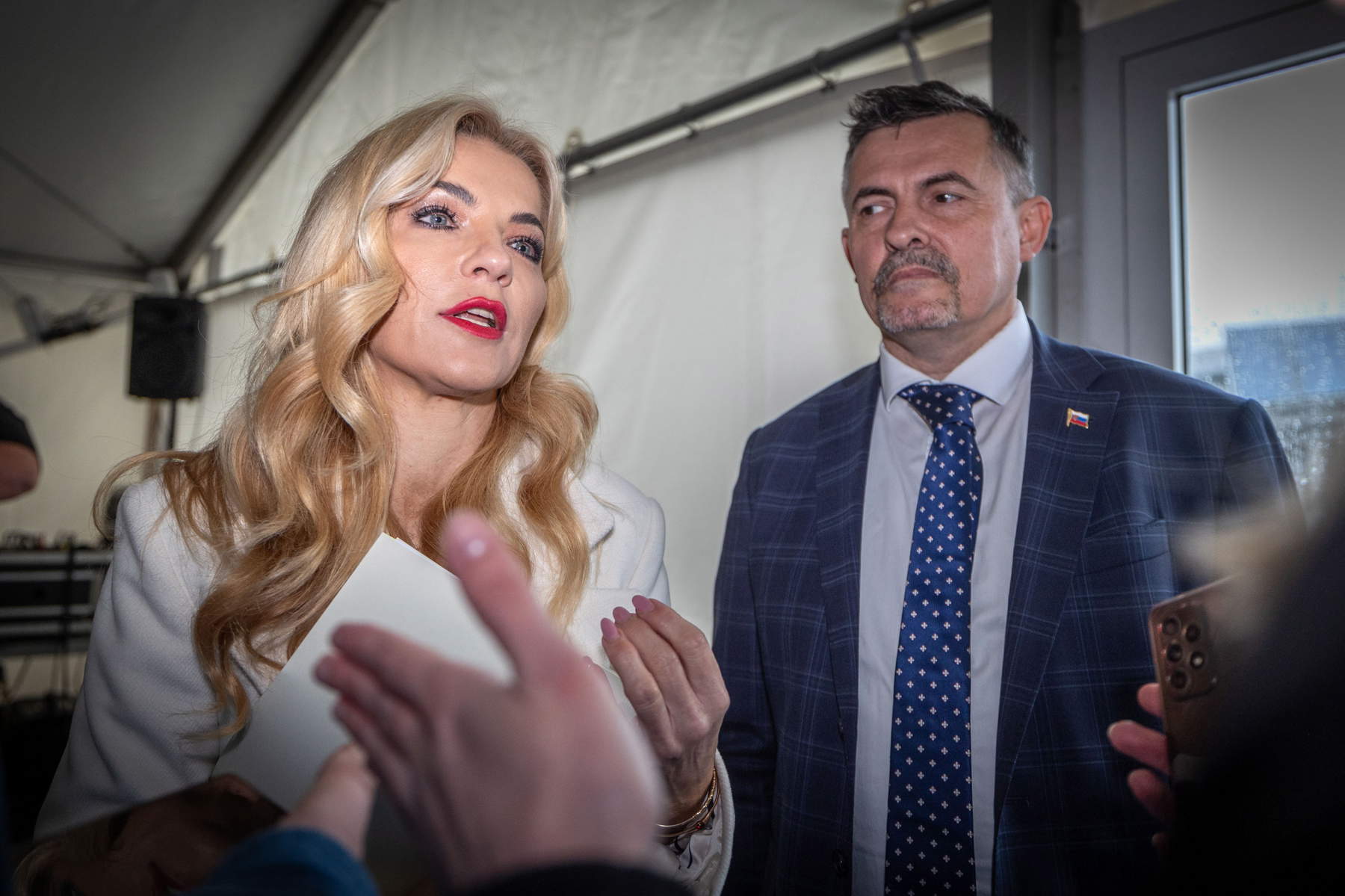 La ministra Šimkovičová e Lukáš Machal. Foto: Tomáš Benedikovič