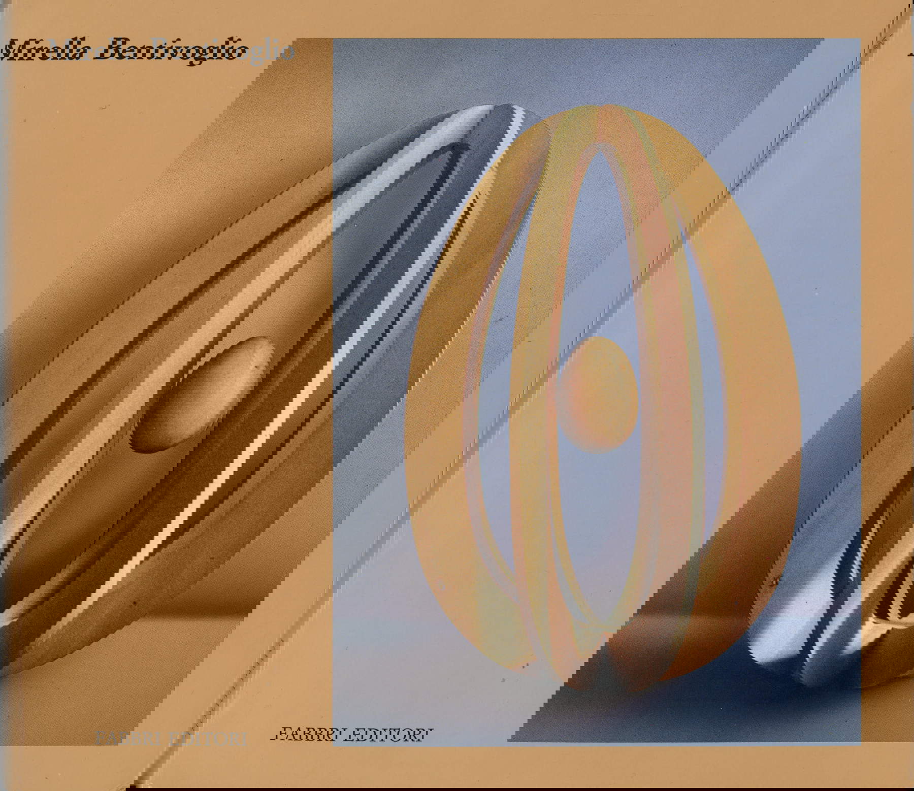 Umschlag von Mirella Bentivoglio. Hyper Ovum, Ausstellungskatalog (Aosta, Torre del Lebbroso, 14. November 1987 - 31. Januar 1988), herausgegeben von Arturo Carlo Quintavalle, Fabbri editori, Mailand 1987, Reihe 