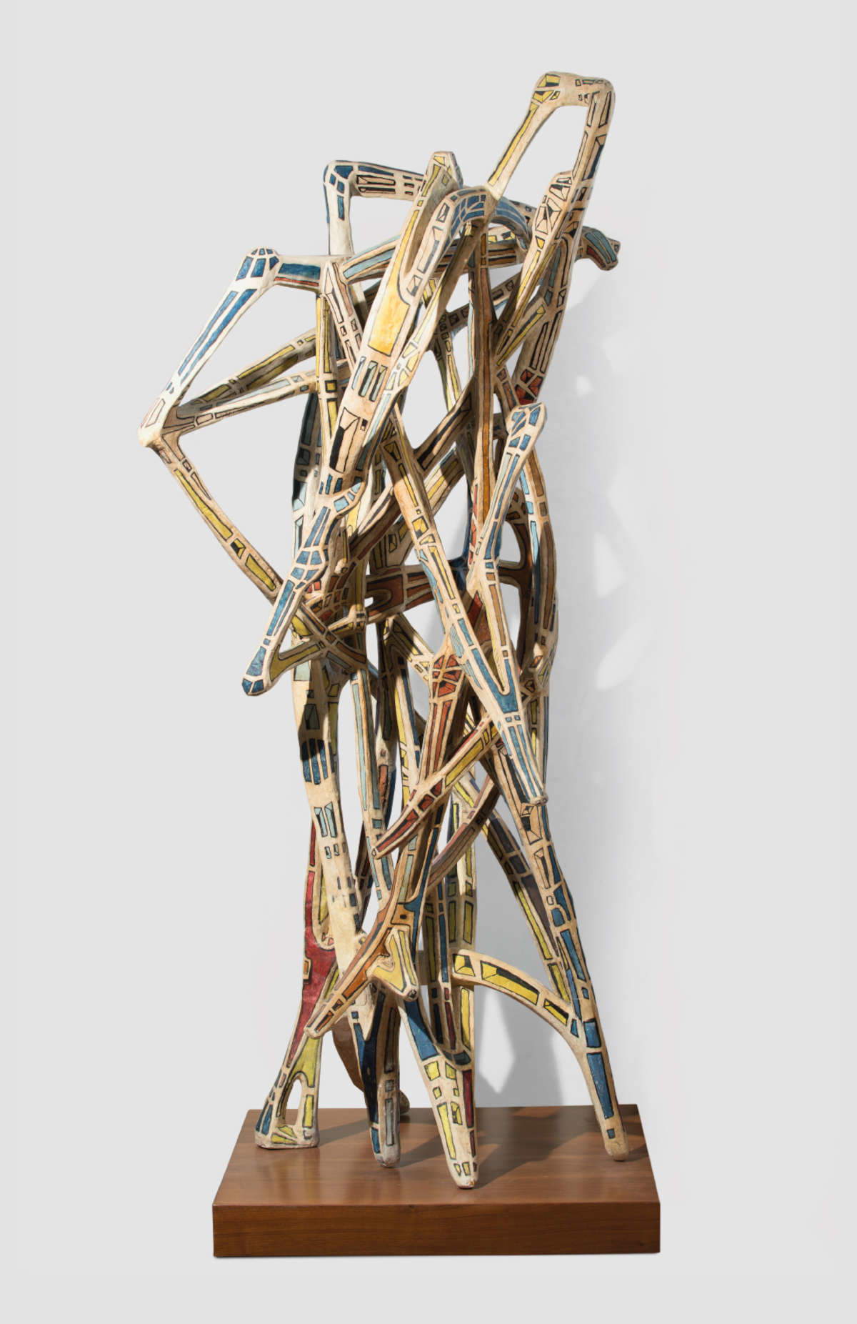 Mirko Basaldella, Polychrome Struktur (1951; bemalter Gips, 201×92×53 cm; Fondazione Cariverona) Mirko Basaldella, Polychrome Struktur (1951; bemalter Gips, 201×92×53 cm; Fondazione Cariverona)