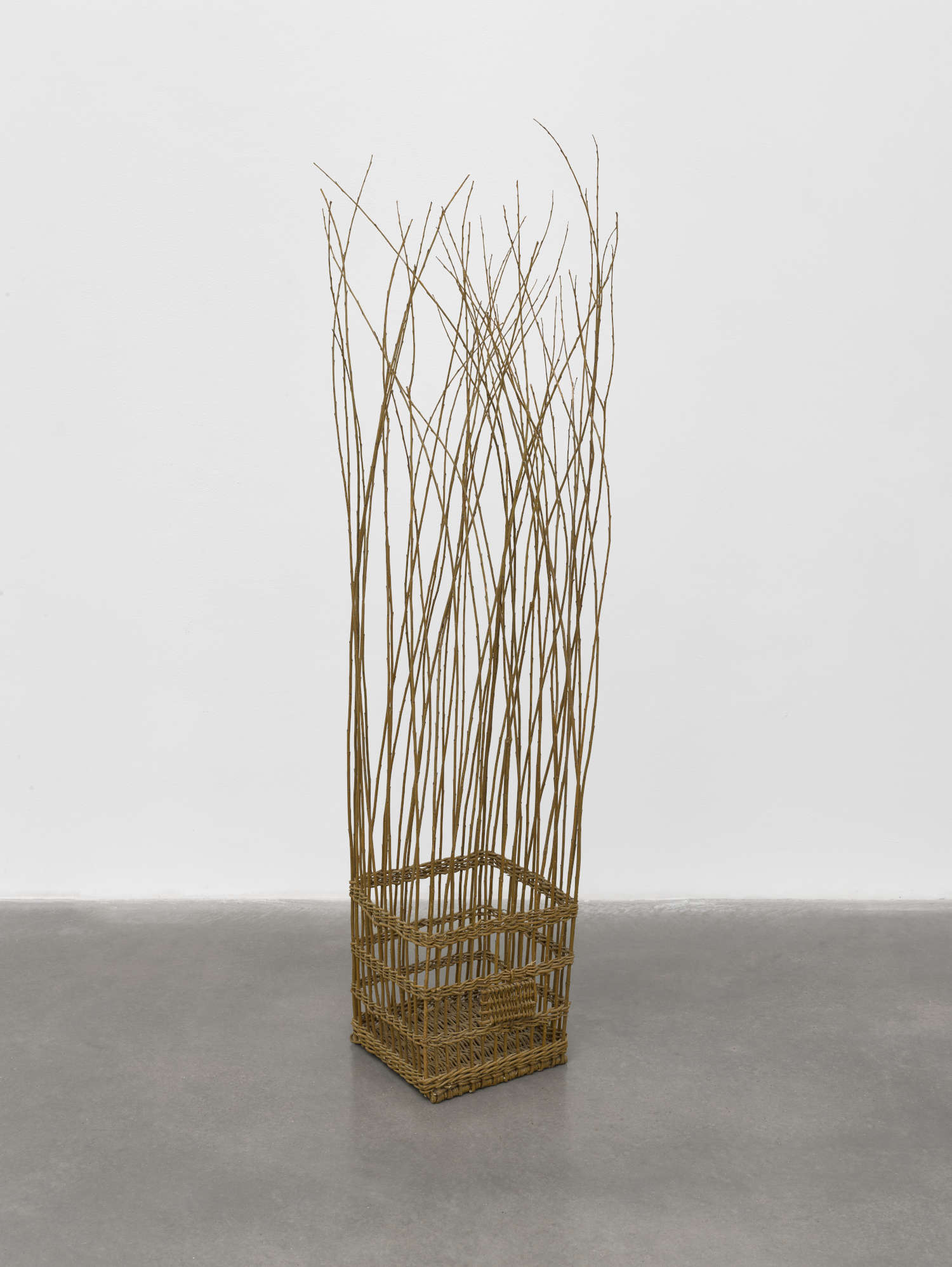 Mona Hatoum, Senza titolo (willow cage) (2002; Salice, 152,5 × 28,5 × 26,5 cm) © Mona Hatoum. Foto © White Cube (Theo Christelis) Mona Hatoum, Senza titolo (willow cage) (2002; Salice, 152,5 × 28,5 × 26,5 cm) © Mona Hatoum. Foto © White Cube (Theo Christelis)