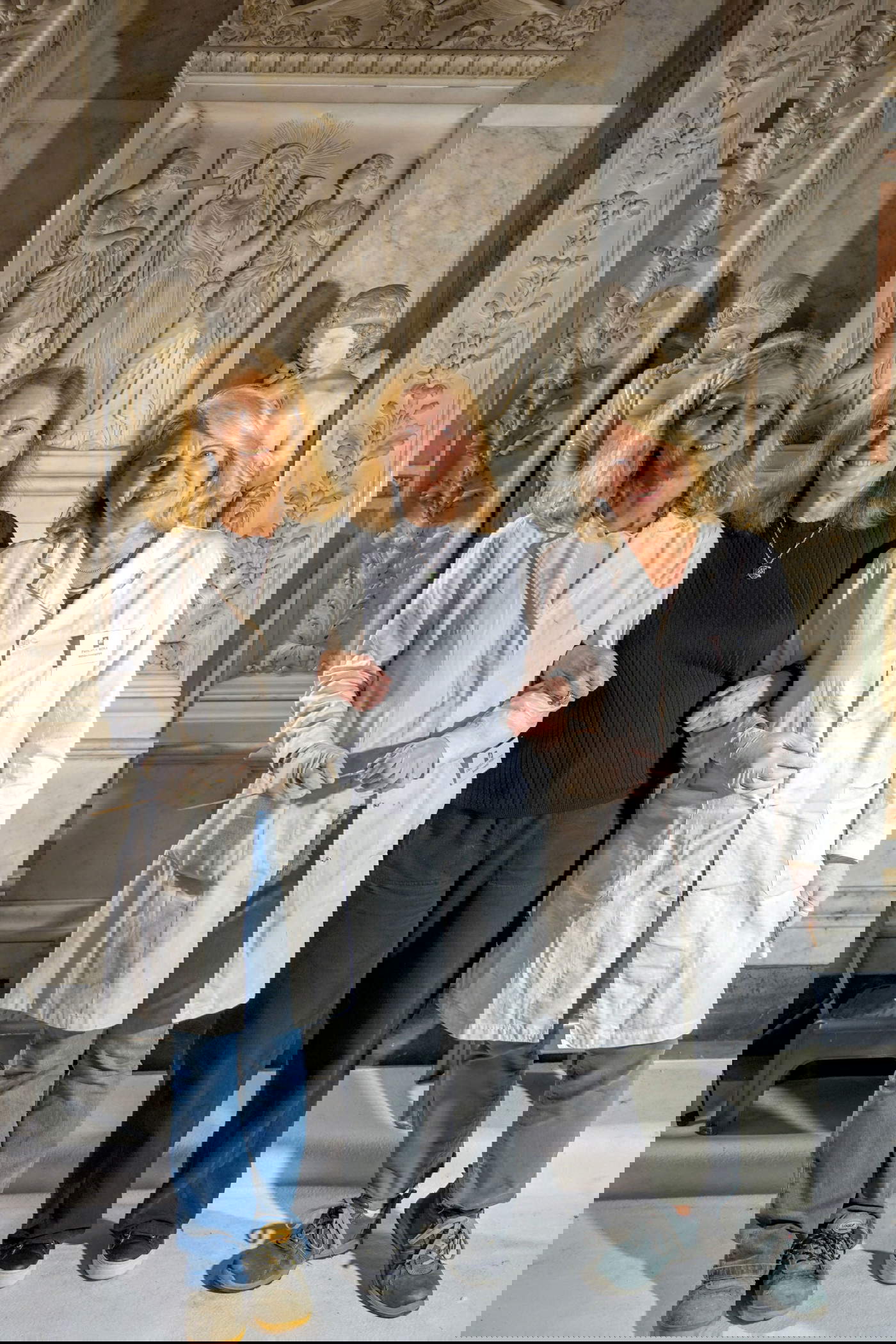 Donna Malin with the restorers