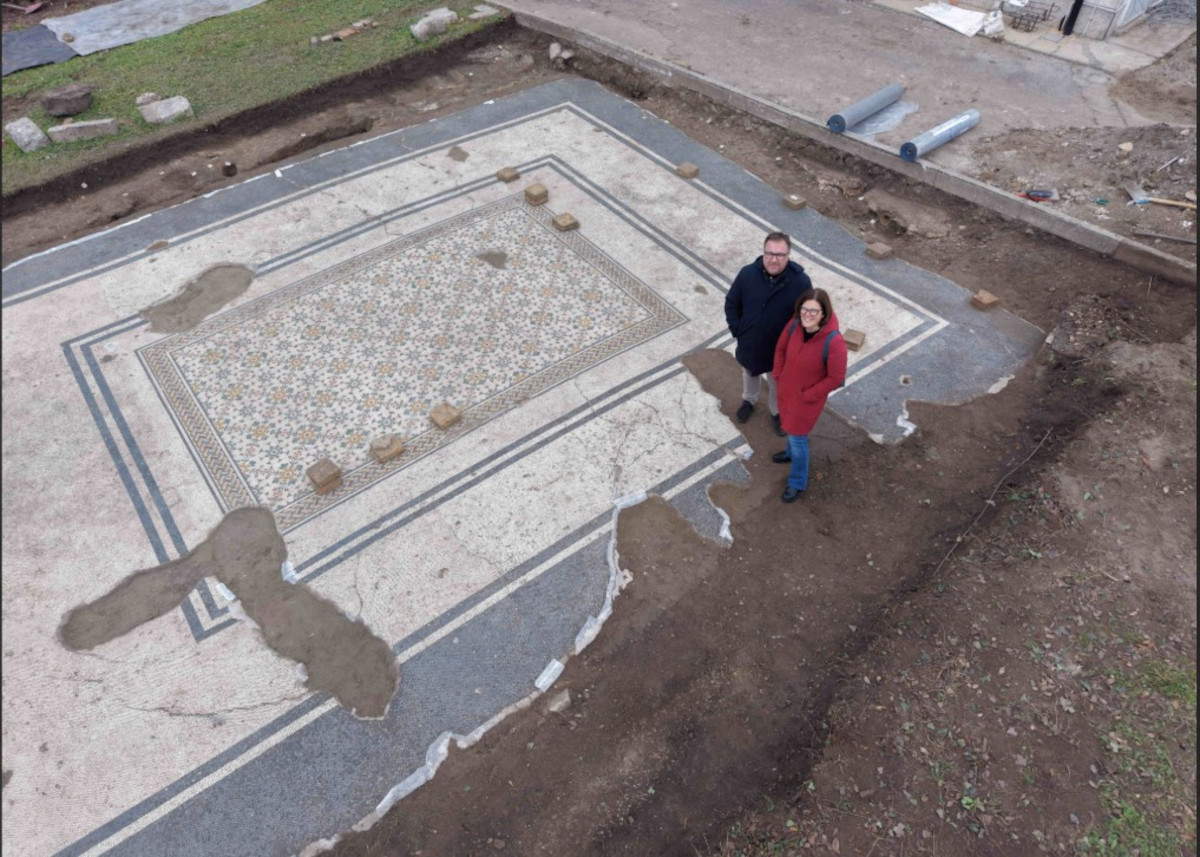 La mosaïque du tapis de fleurs - Photo : Fondazione Aquileia