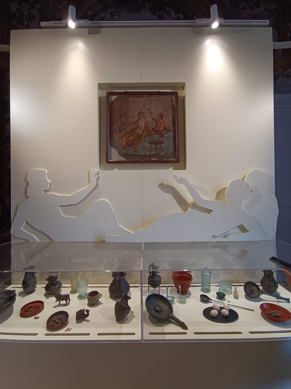 Setting up the exhibition From Egg to Apples. The civilization of food and the pleasures of the table.