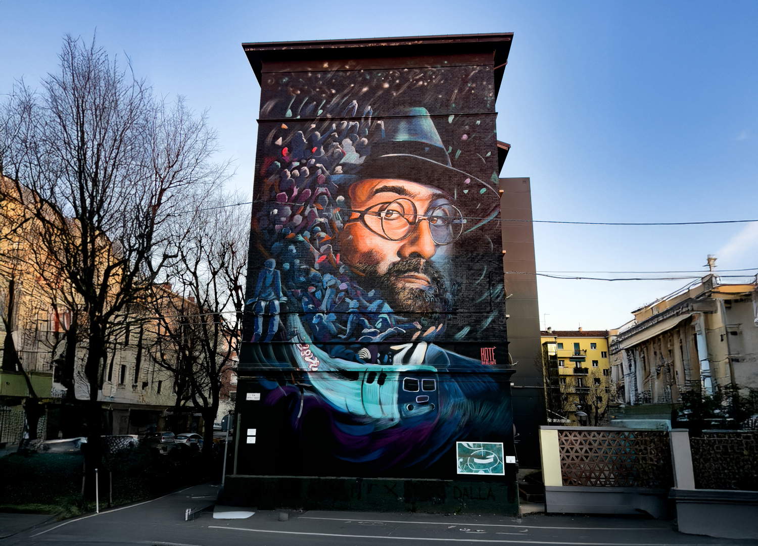 Bolonia, inauguró un nuevo mural dedicado a Lucio Dalla. Se titula Felicidad 