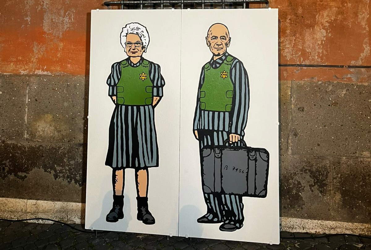 La peinture murale contre l'antisémitisme dégradée à Milan rejoint la collection permanente du Musée de la Shoah à Rome.