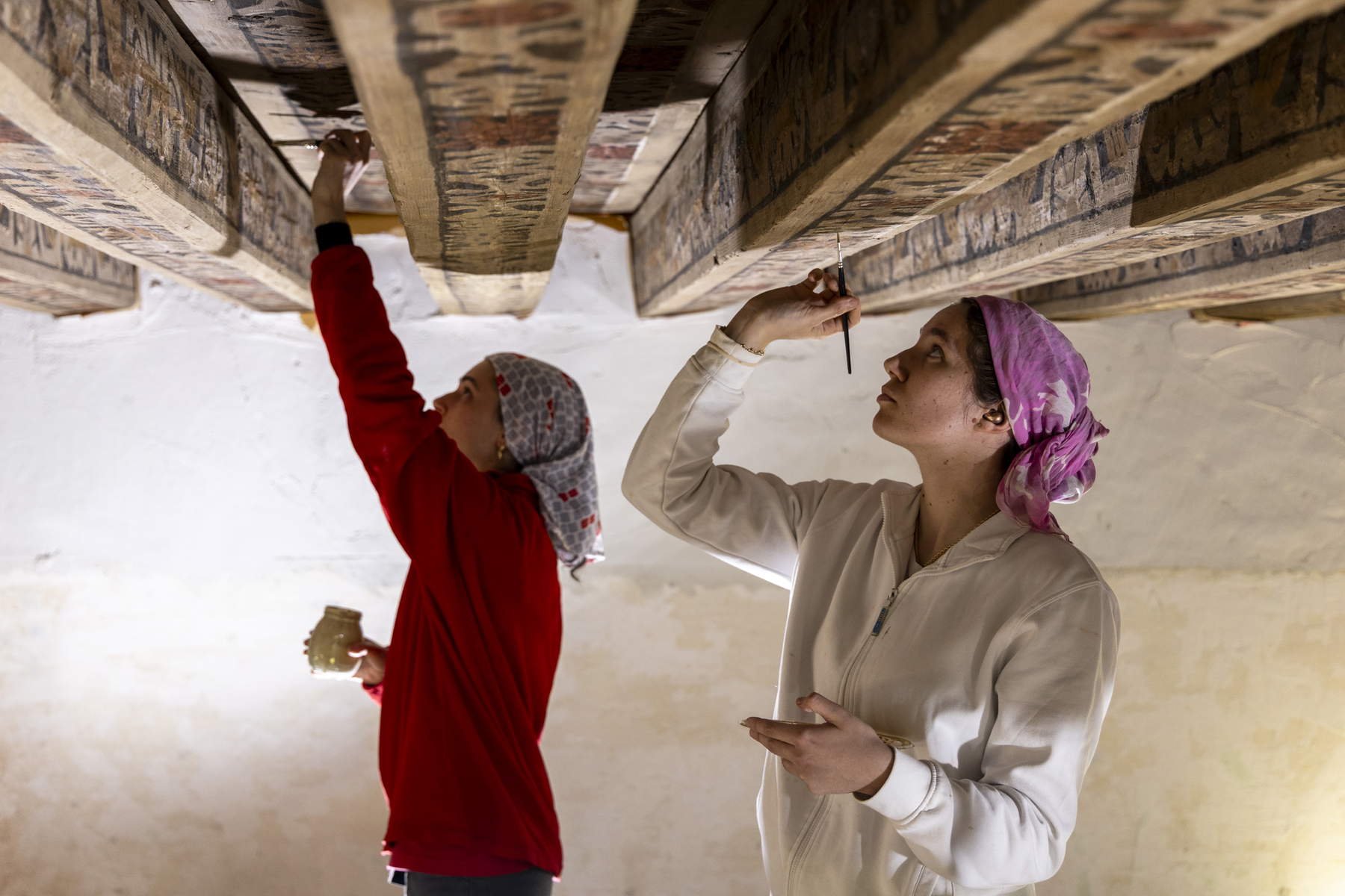 Restoration work at the Atestino National Museum in Este. ©Museo Nazionale Atestino - DRMN Veneto - Ministry of Culture.