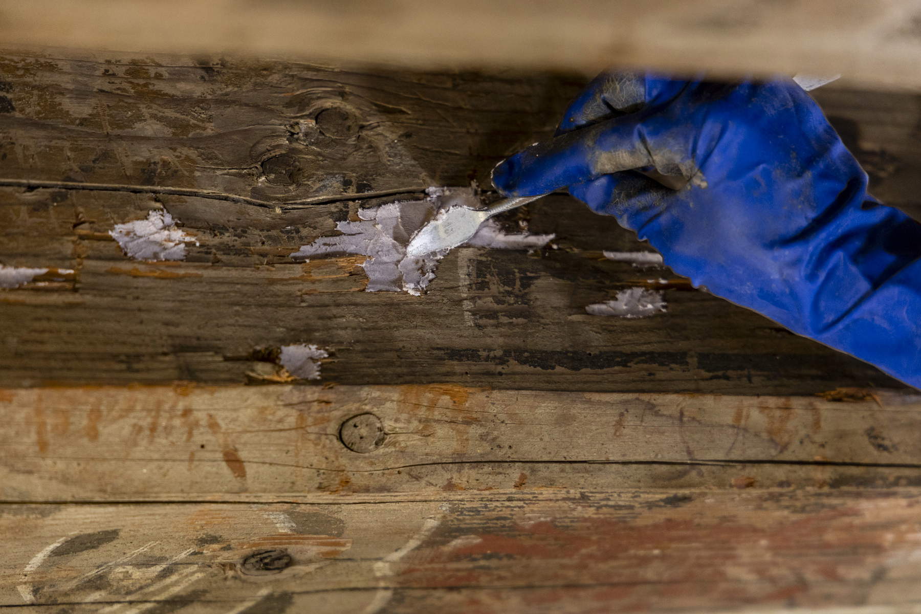 Restoration work at the Atestino National Museum in Este. ©Museo Nazionale Atestino - DRMN Veneto - Ministry of Culture.
