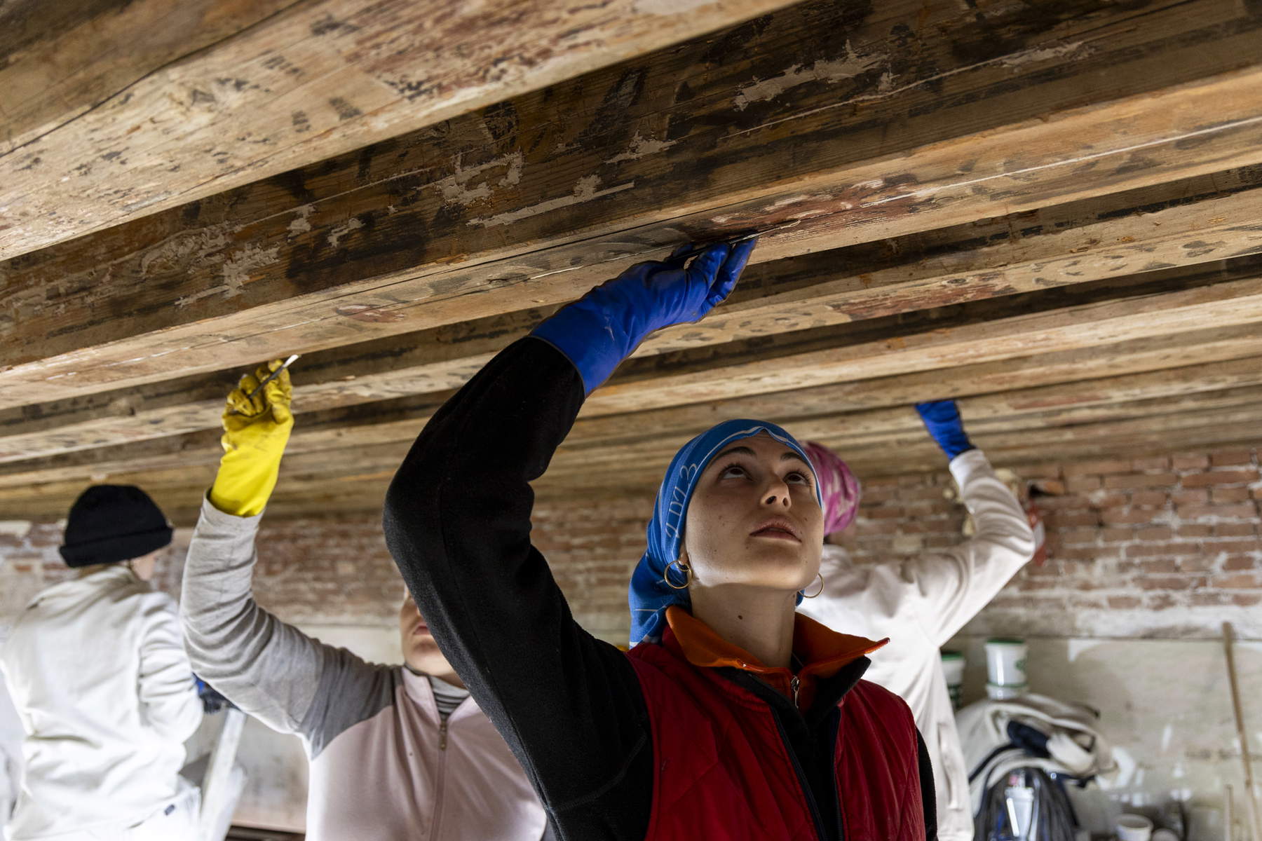Restoration work at the Atestino National Museum in Este. ©Museo Nazionale Atestino - DRMN Veneto - Ministry of Culture.