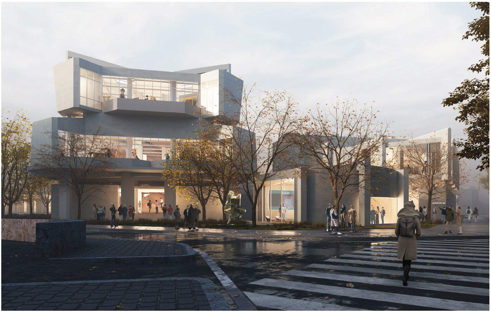 Render del proyecto ganador para la nueva GAM de Turín