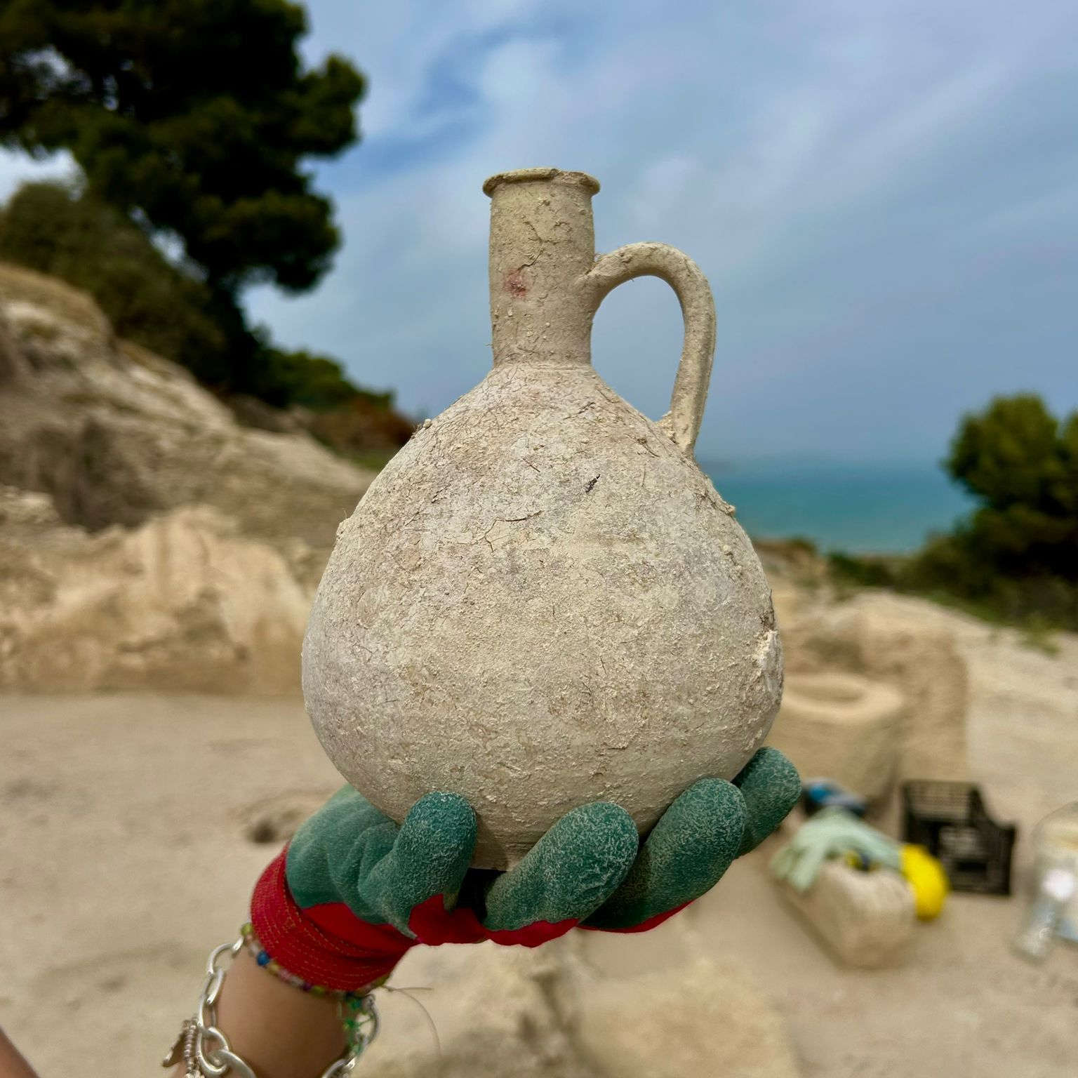 Les découvertes faites à Finziade. Photo : Parc archéologique et paysager de la Vallée des Temples