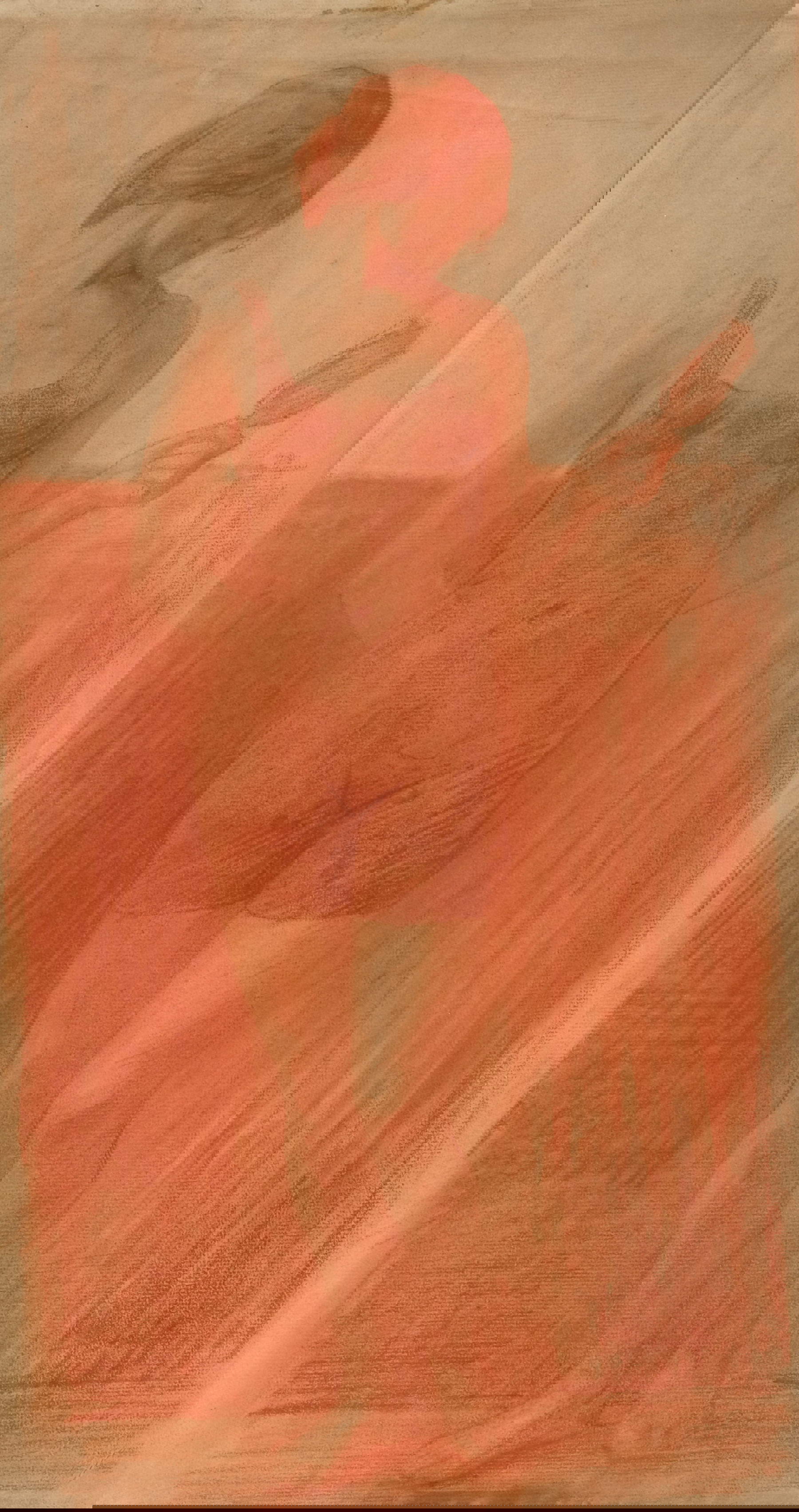 Oddone Tomasi, Bagnante (1920 circa; Sanguigna su carta; Pergine Valsugana, collezione privata)