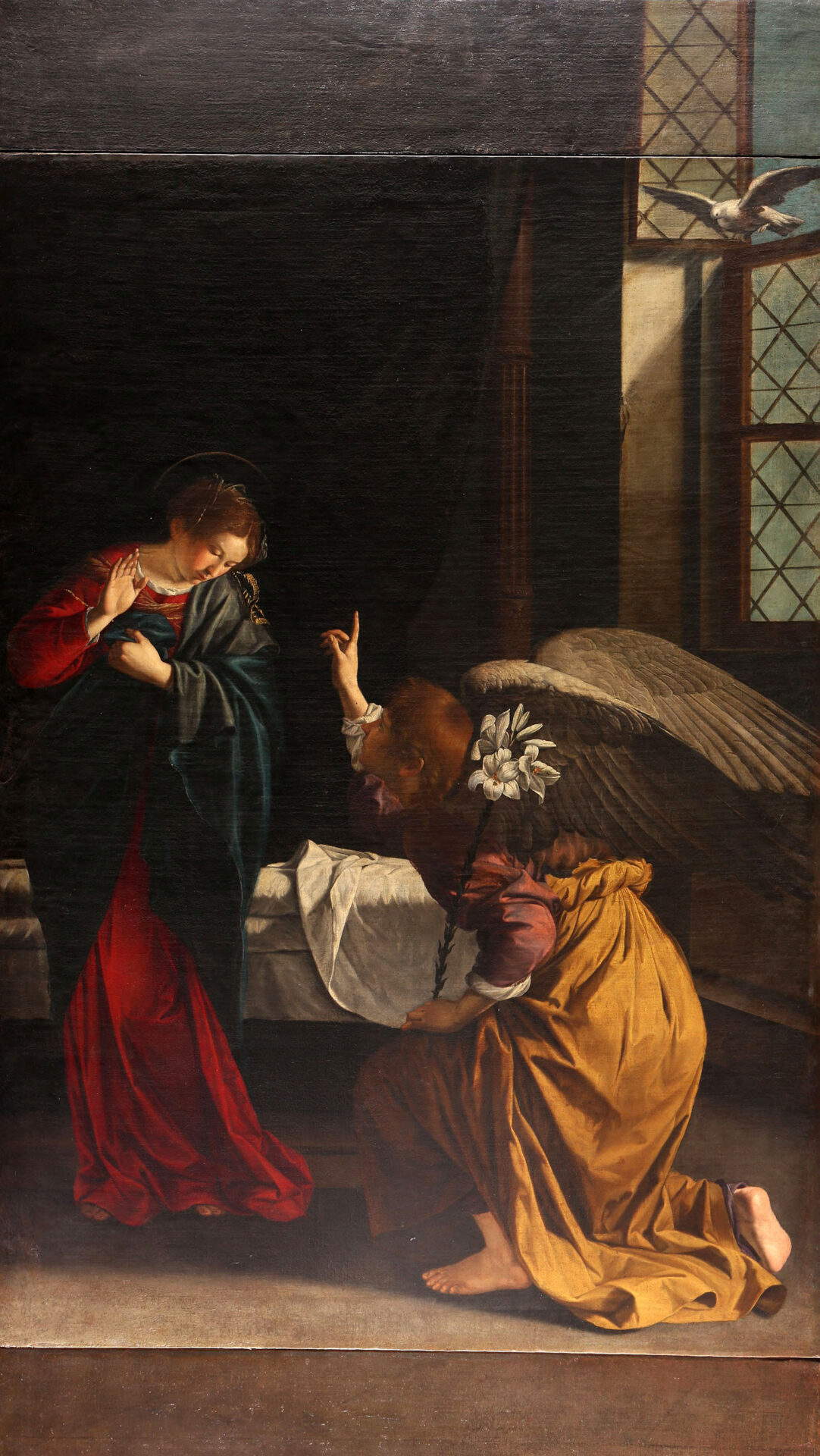 Orazio Gentileschi, Annunciazione (1622; olio su tela, 225 x 157 cm; Genova, Basilica di San Siro)