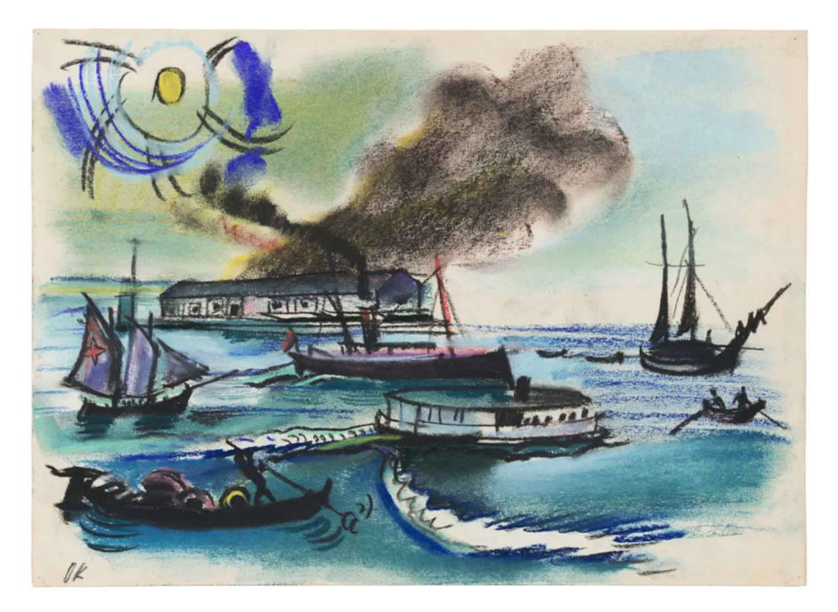 Oskar Kokoschka, Scena dal porto di Venezia (1913)