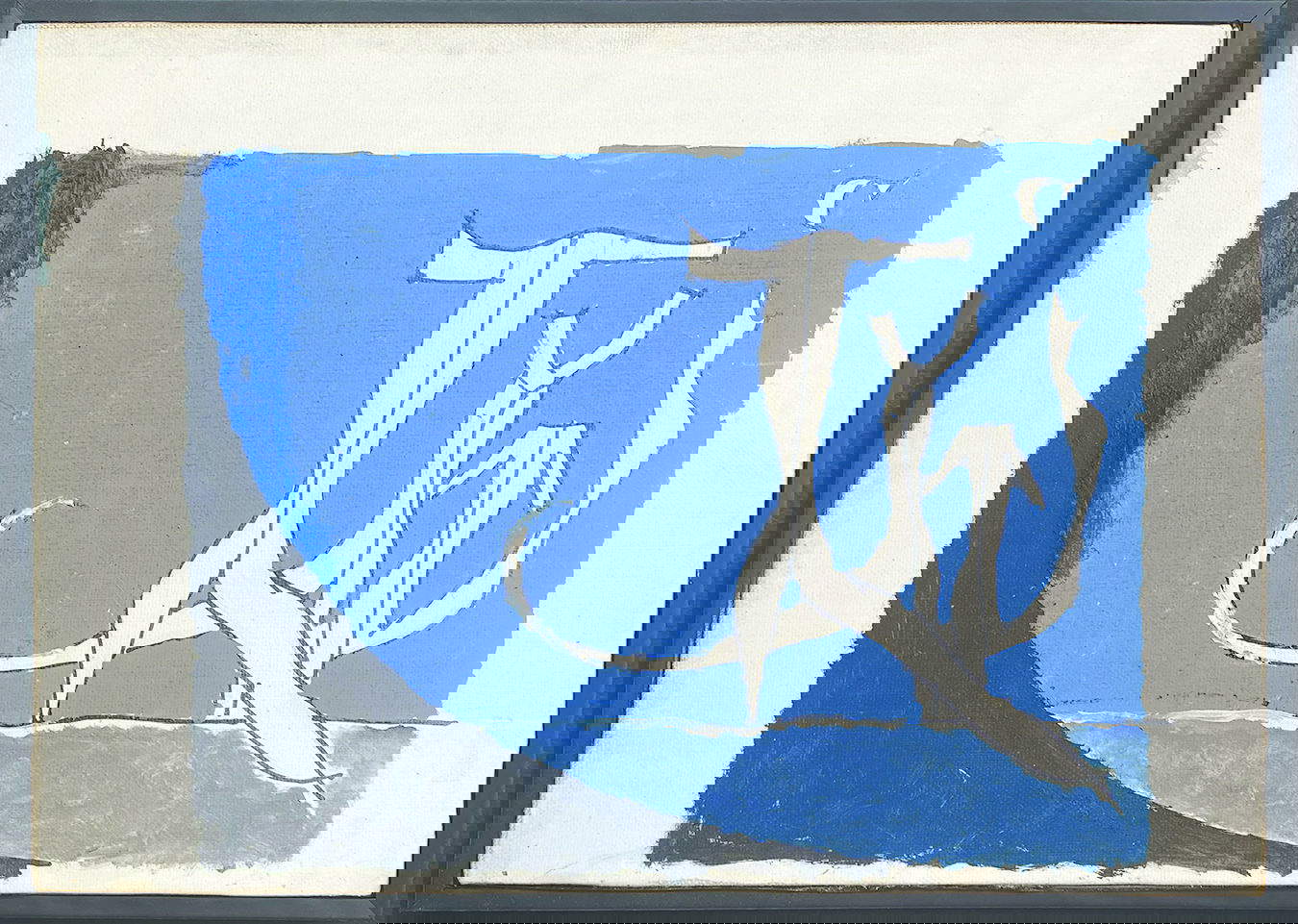 Osvaldo Licini, Lebende Kreuze (1954; Öl auf Leinwand und Papier, Privatsammlung)