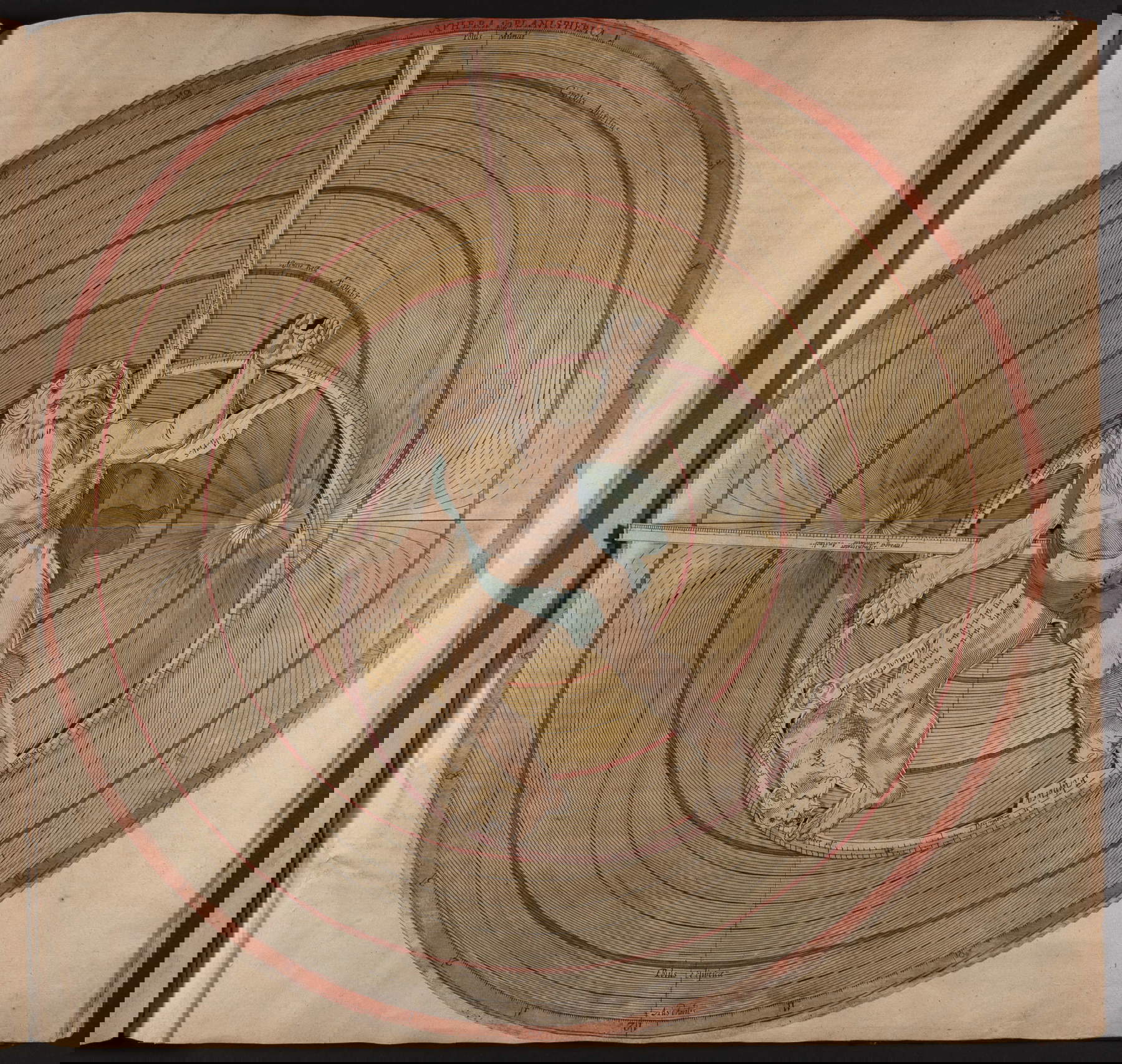 Ottavio Pisani (né en 1575), Astrologia, seu motus et loca siderum, Anvers, 1613 : sphère du monde avec Atlas et Bélier.