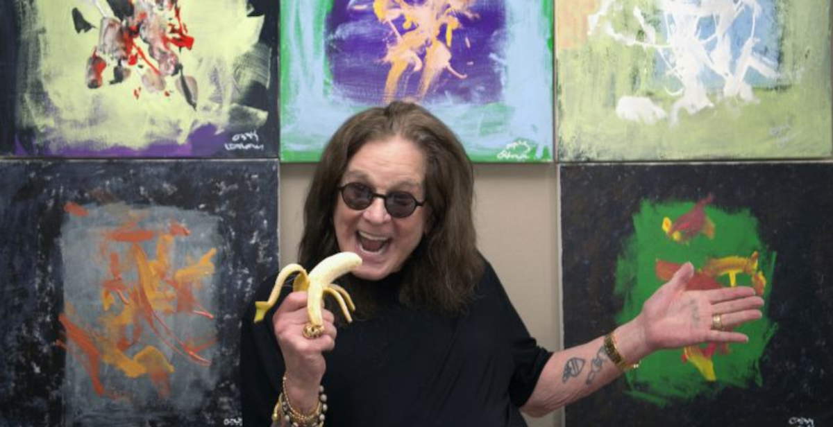 Ozzy Osbourne's latest canvases: paintings made with chimpanzees for charity
