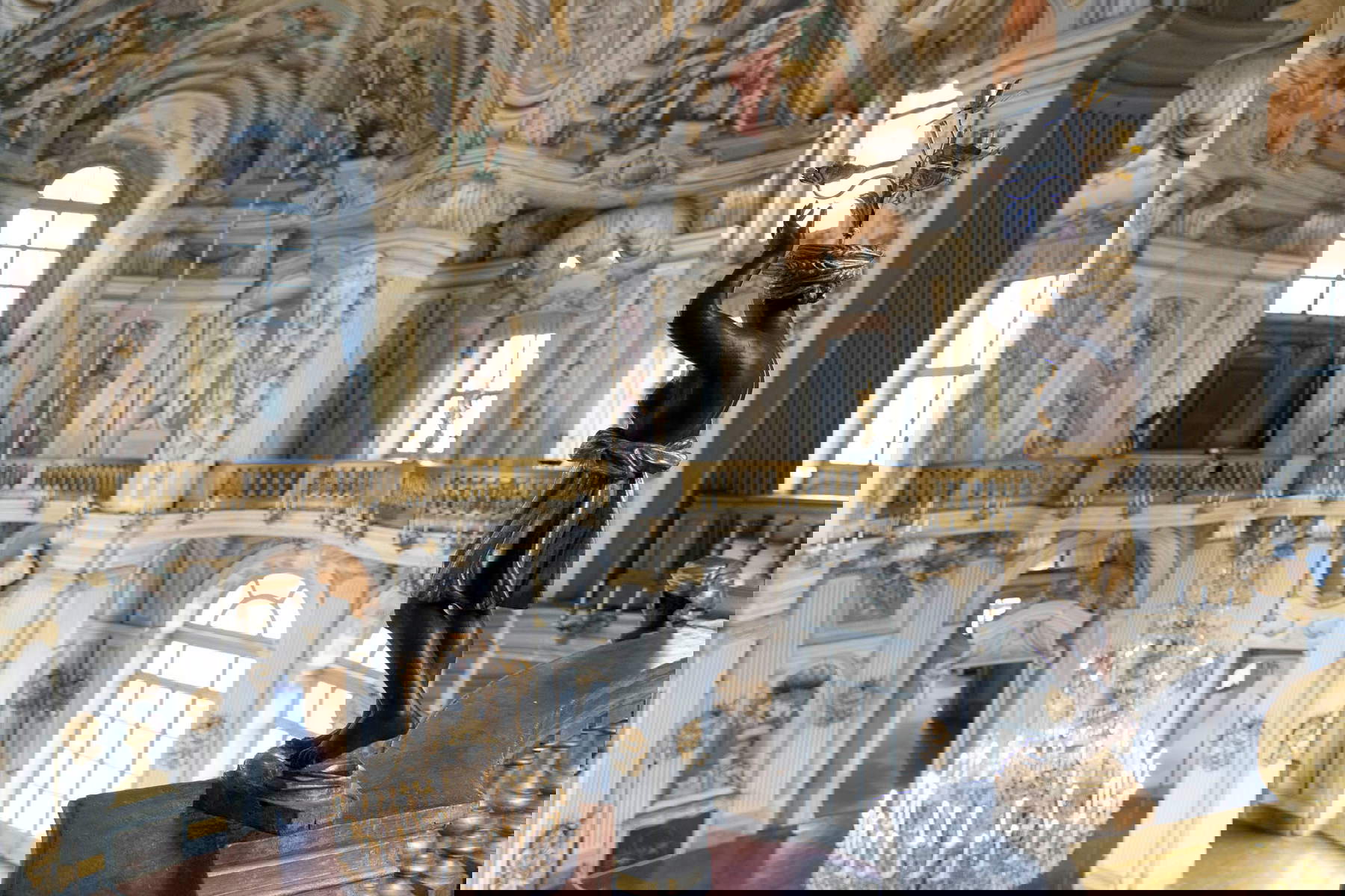 Palazzina di Caccia di Stupinigi, Balconata con vista su salone centrale