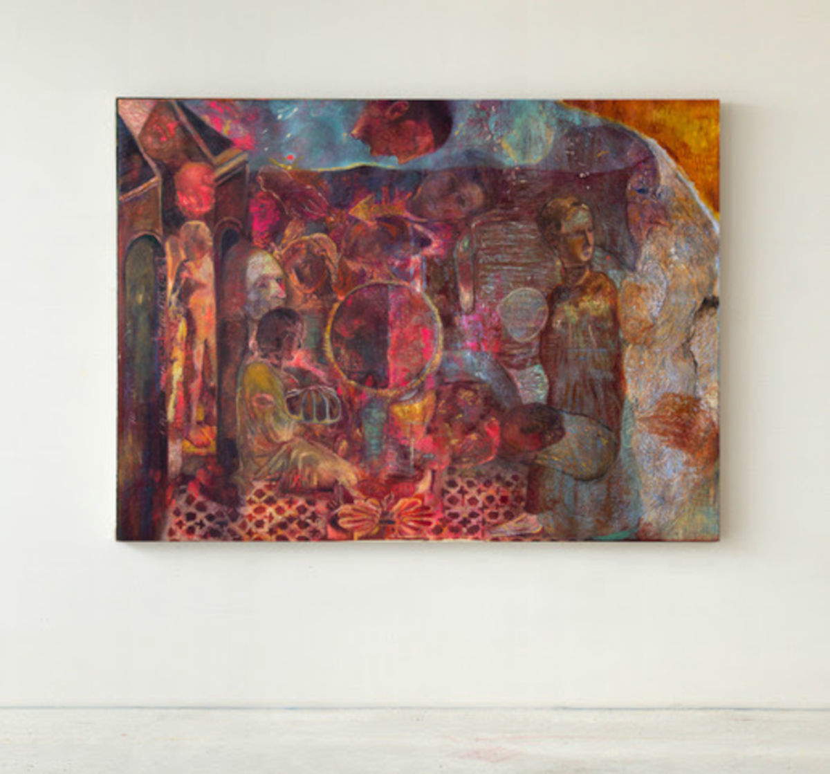 Paola Angelini, ¿Adónde vamos? (pt 2 de 2) (2025; óleo sobre lienzo)