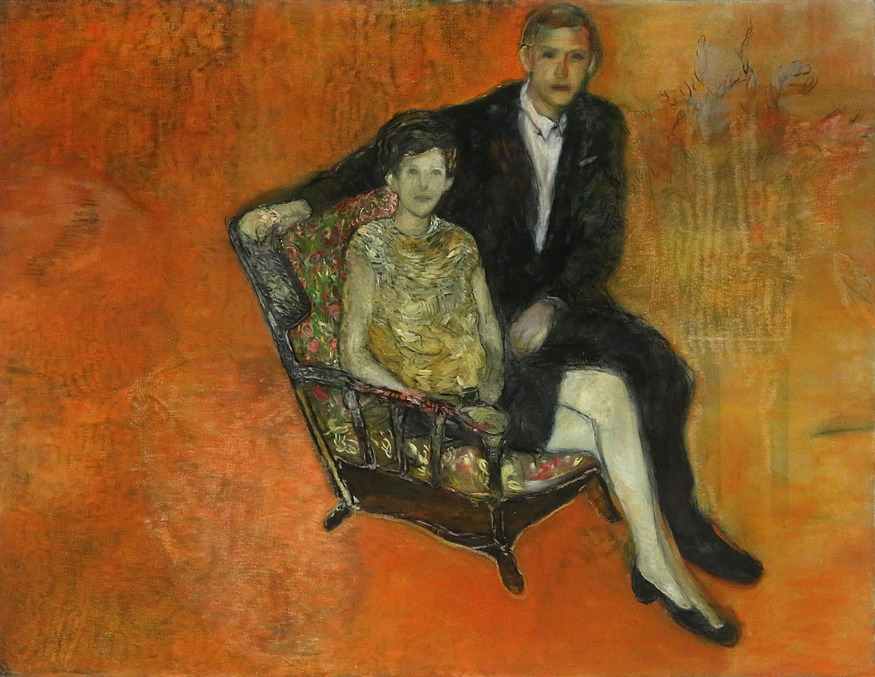 Paola Angelini, ¿Qué es la naranja? Pues una naranja, ¡simplemente una naranja! (2016; óleo sobre lienzo)