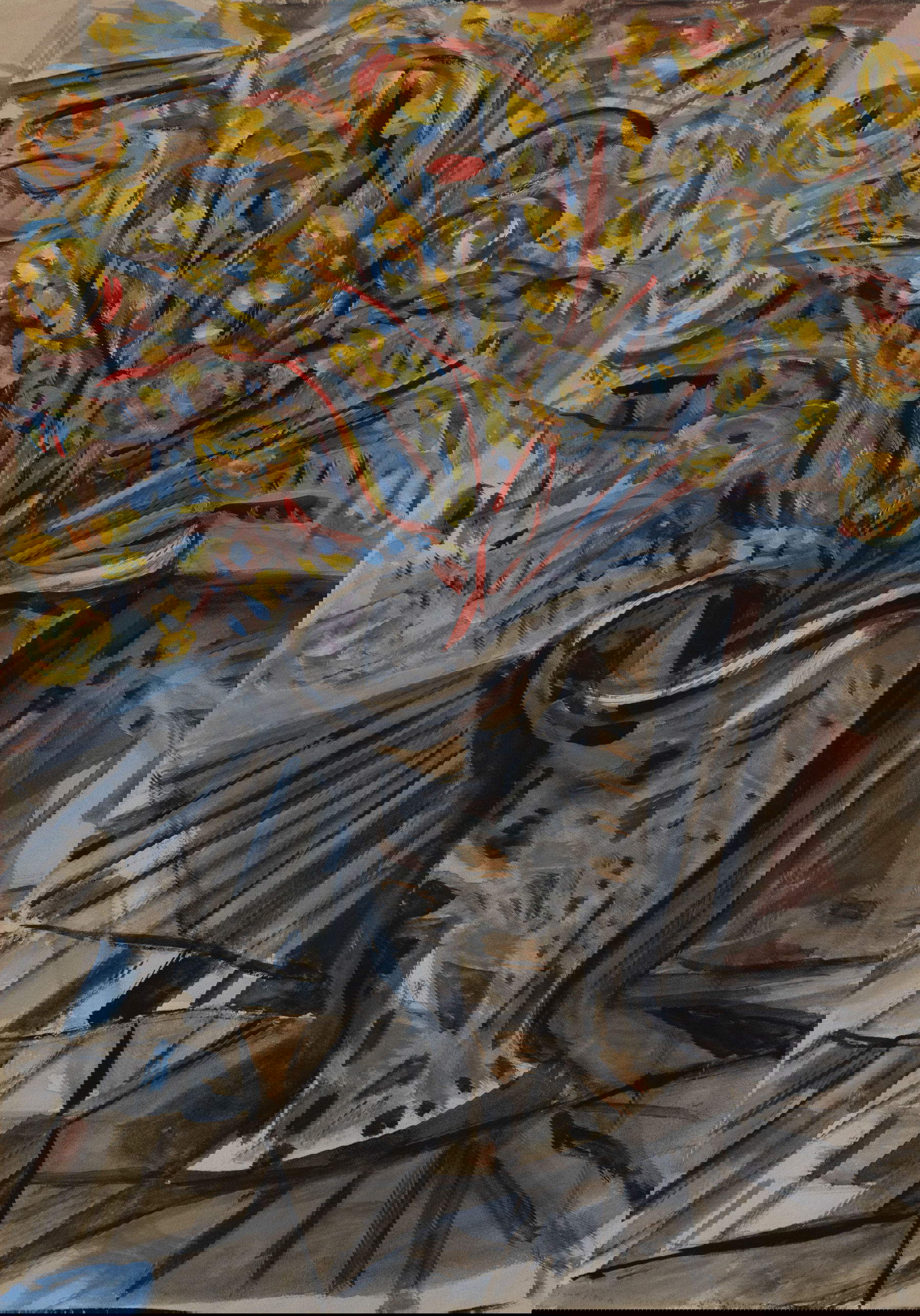 Paolo Conte, Fiori in un vento novecentista (2000; Tempera auf Puderpapier, 29 x 20,5 cm; Asti, Paolo Conte Archiv)