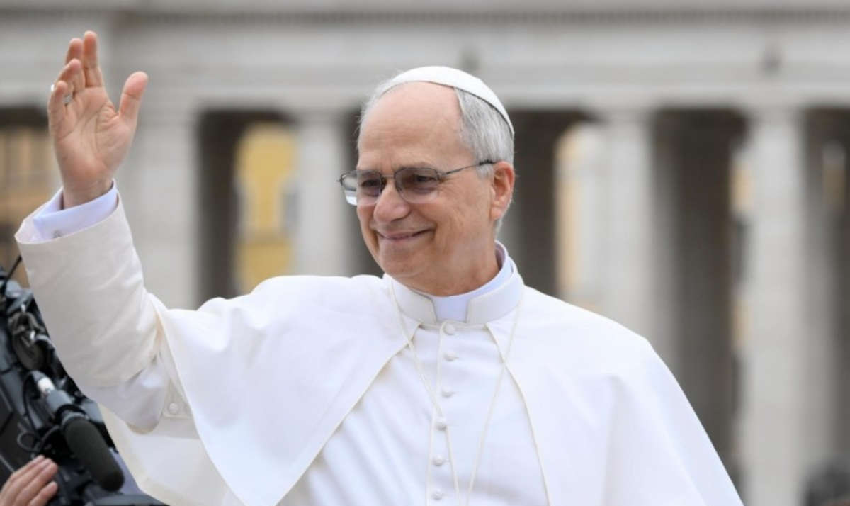 Pope Leo XIV at the general audience of May 21, 2025