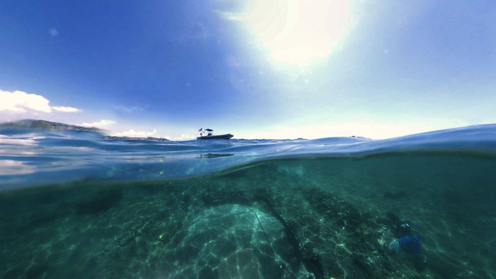 The ruins of Portus Iulius, within Zone B of the Baia Underwater Park. Photo: Ministry of Culture - Campi Flegrei Archaeological Park