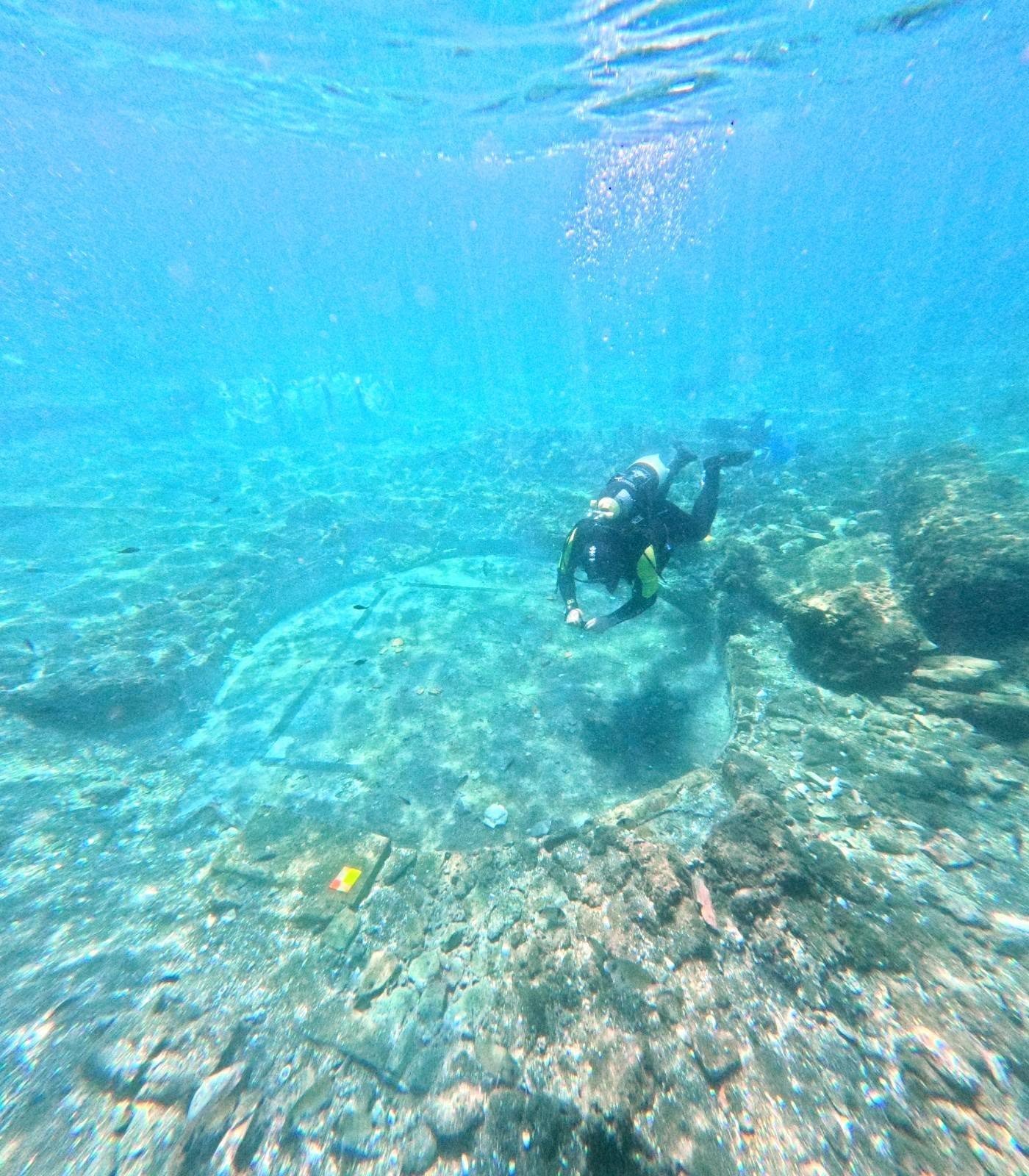 The ruins of Portus Iulius, within Zone B of the Baia Underwater Park. Photo: Ministry of Culture - Campi Flegrei Archaeological Park