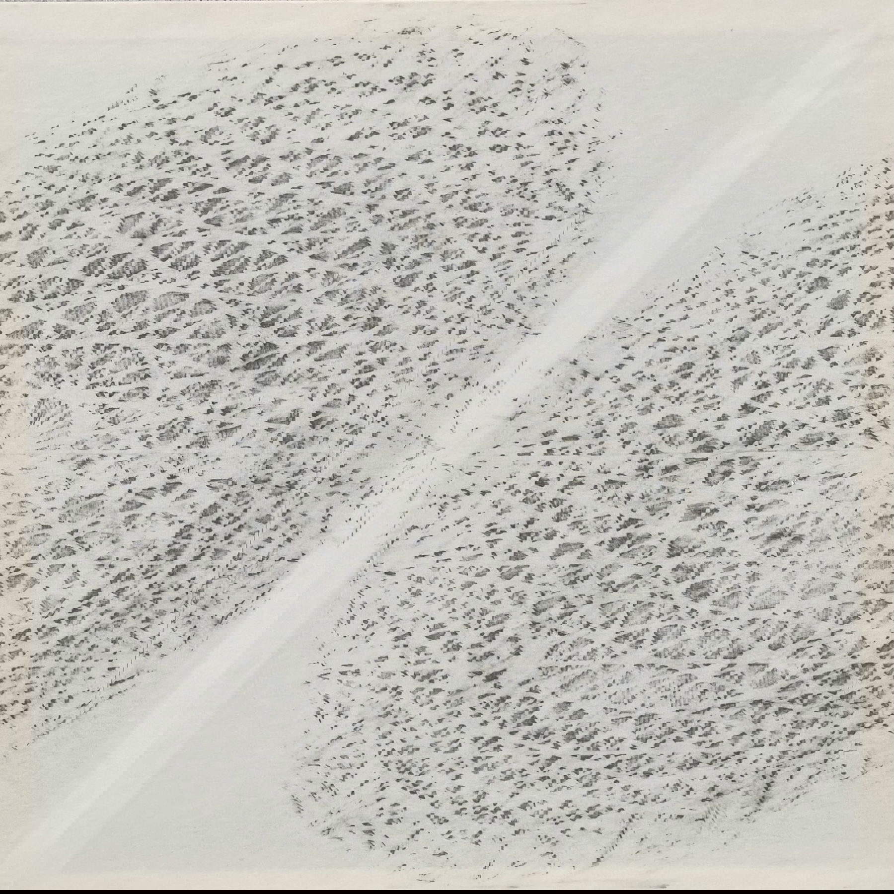 Pascal Murer, Constellation (Frottage sur coton, 120&times;120 cm) &copy; Pascal Murer