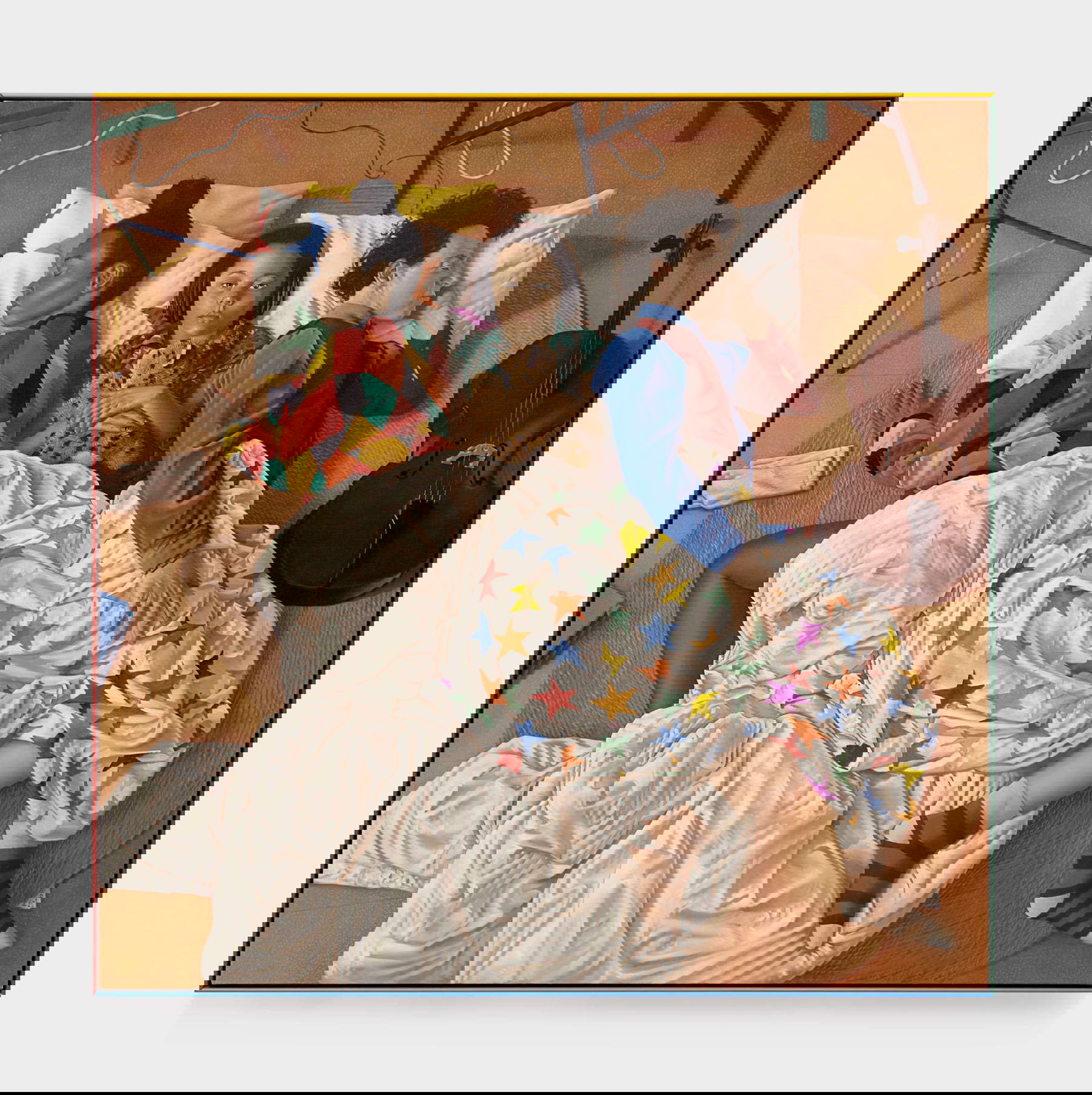Patrizio Di Massimo, Stars (Anthea, Nicholas & Stella) (2023; óleo sobre lino en marco del artista, 200 x 200 cm x 3,6 cm; Londres, Colección privada). Foto: Eleonora Agostini Patrizio Di Massimo, Stars (Anthea, Nicholas & Stella) (2023; óleo sobre lino en marco del artista, 200 x 200 cm x 3,6 cm; Londres, Colección privada). Foto: Eleonora Agostini
