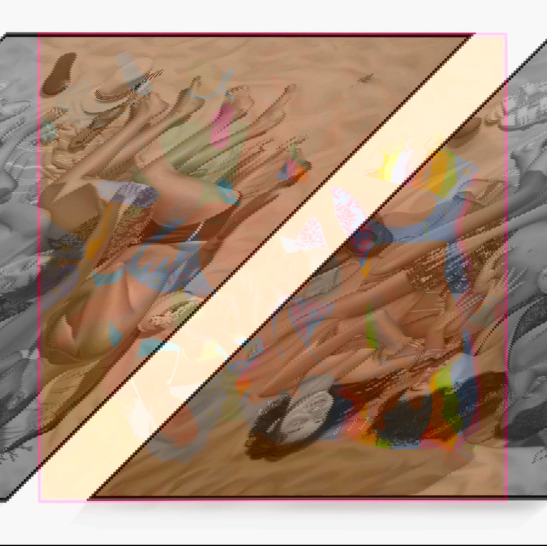 Patrizio Di Massimo, Los Sbaffoni (2022; óleo sobre lino en marco del artista, 180 cm x 180 cm; Basilea, Colección Privada). Foto: Eleonora Agostini Patrizio Di Massimo, Los Sbaffoni (2022; óleo sobre lino en marco del artista, 180 cm x 180 cm; Basilea, Colección Privada). Foto: Eleonora Agostini