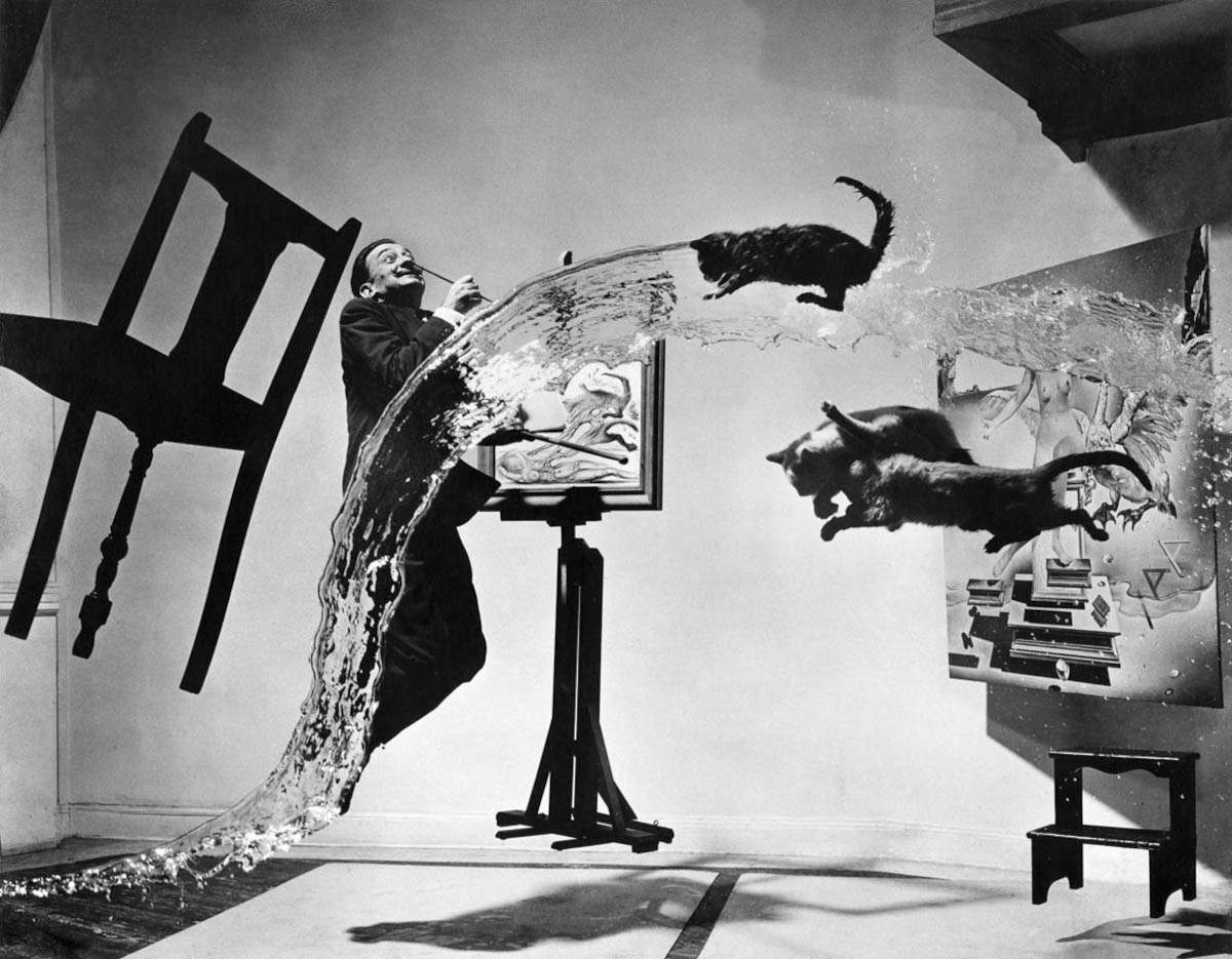 Dal&iacute; Atomicus, with Salvator Dal&iacute;, United States, 1948 &copy; Philippe Halsman Archive 2025 / image rights of Salvador Dal&iacute; reserved Fundacio Gala-Salvador Dal&iacute;